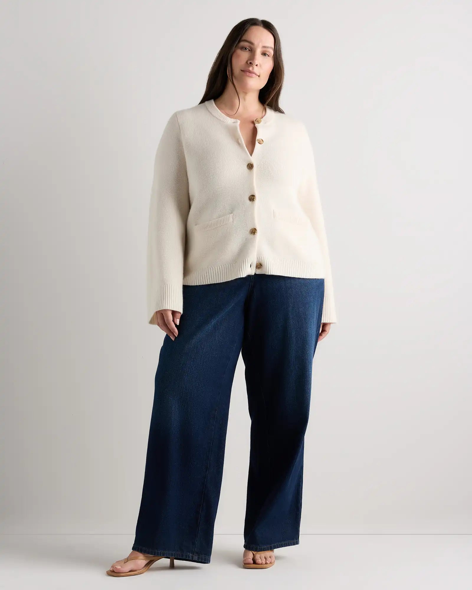 Mongolian Cashmere Structured Cardigan