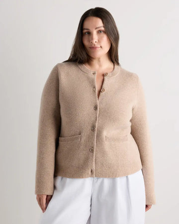 Mongolian Cashmere Structured Cardigan