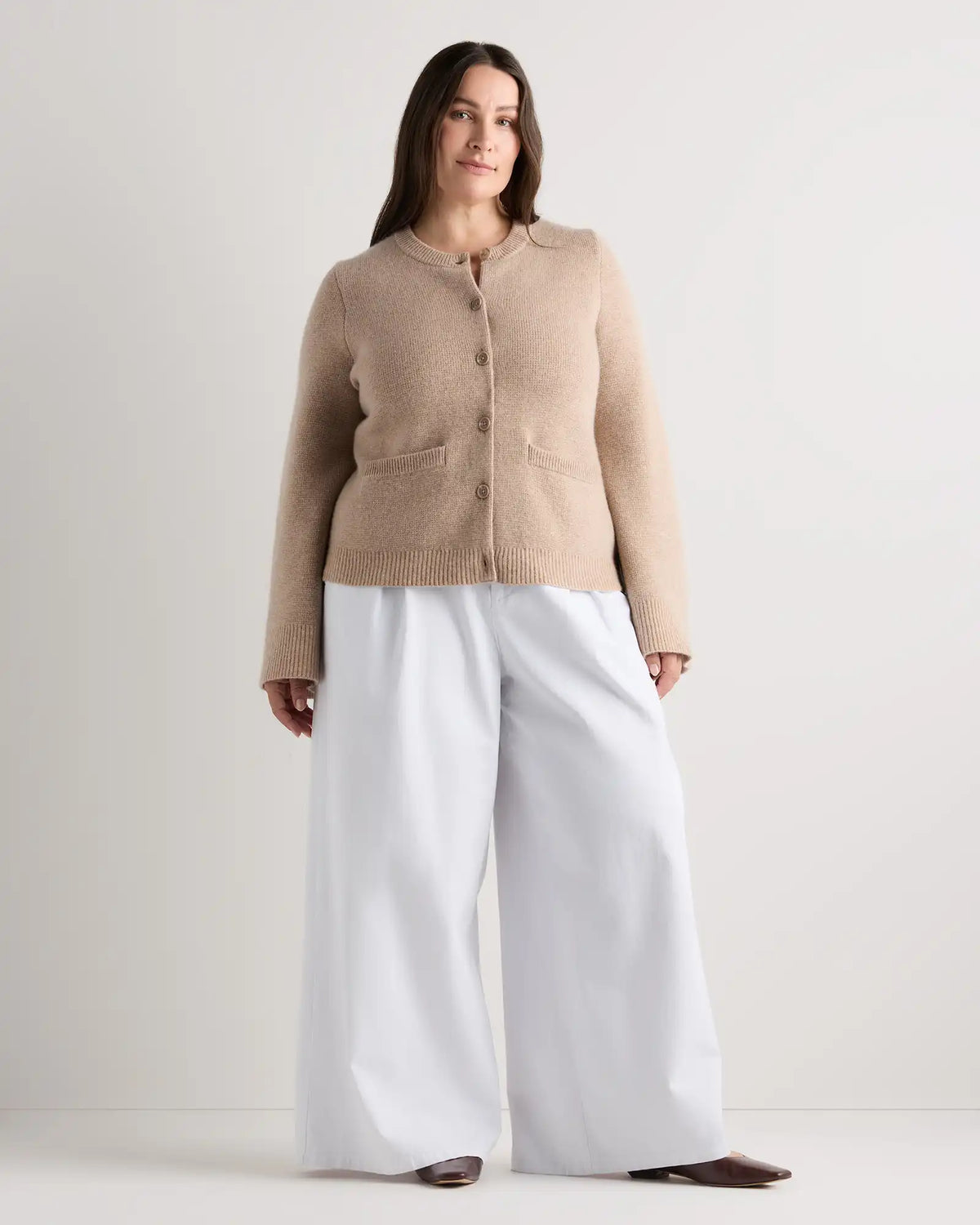 Mongolian Cashmere Structured Cardigan