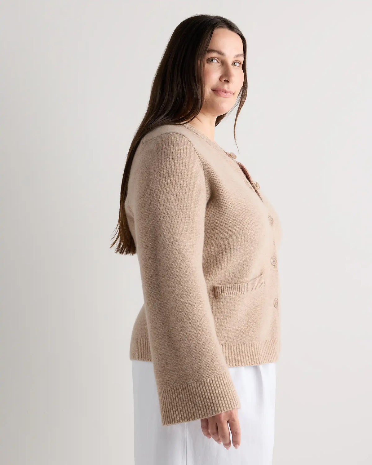 Mongolian Cashmere Structured Cardigan