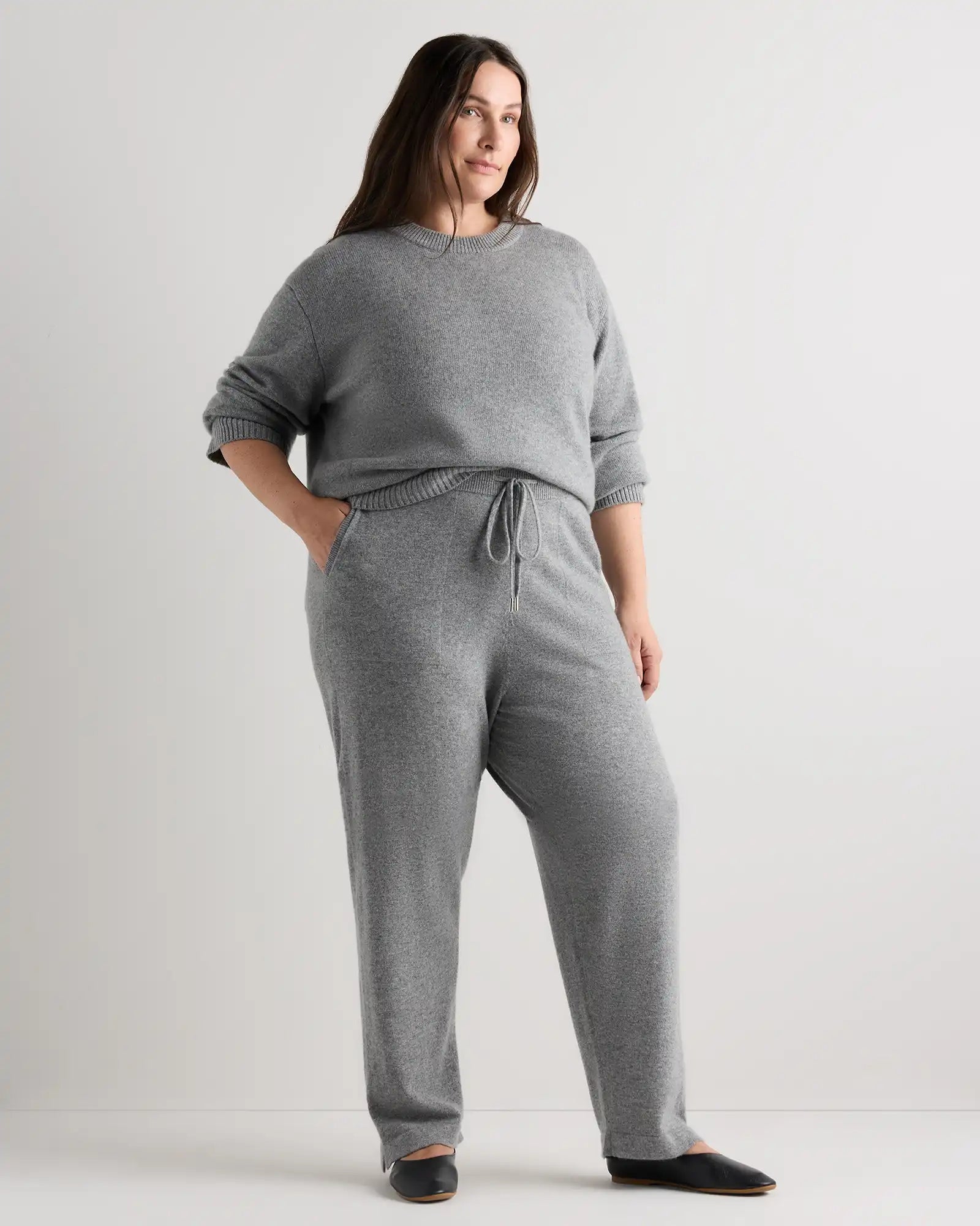 Mongolian Cashmere Straight Leg Pants