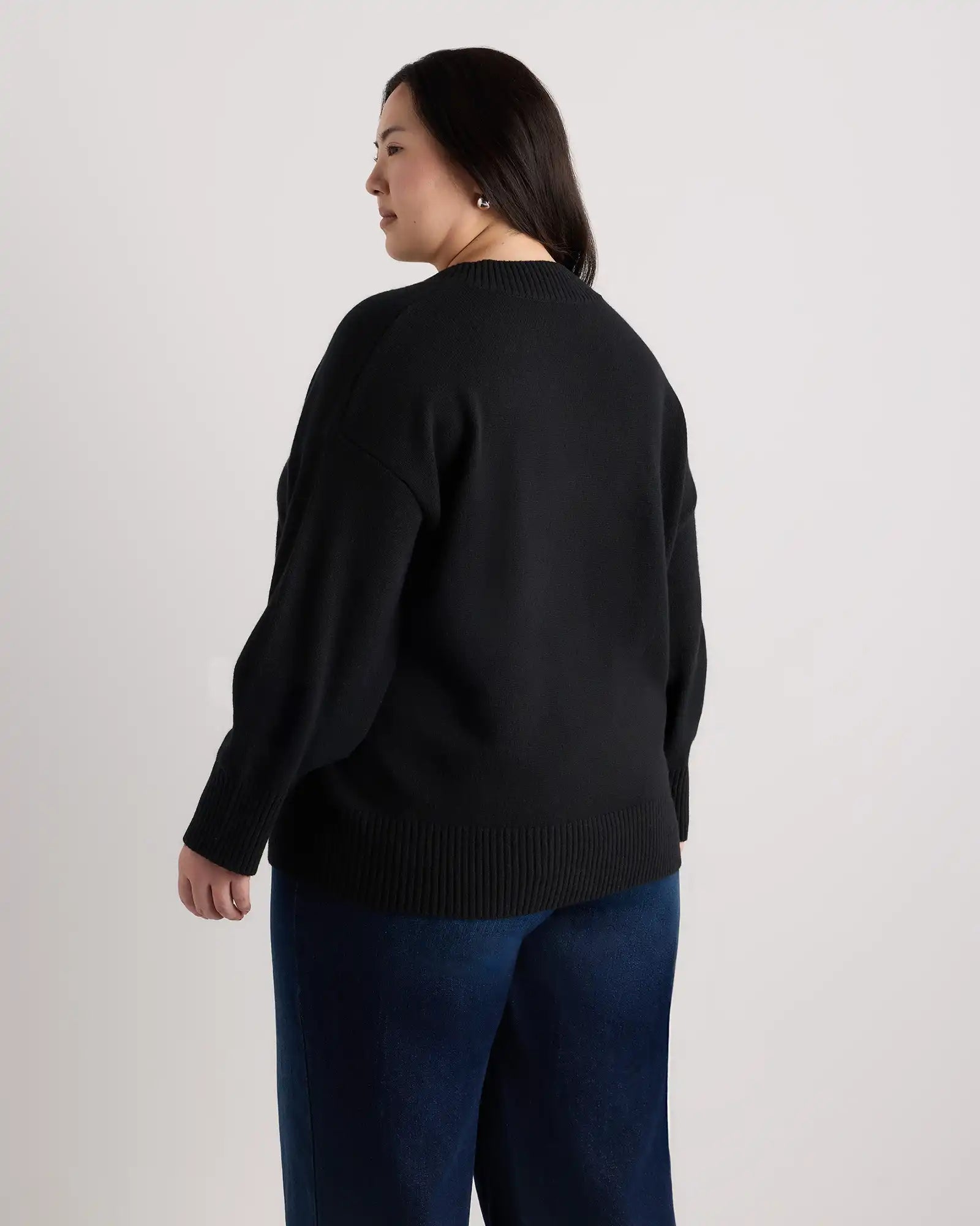Mongolian Cashmere Oversized V-Neck Sweater
