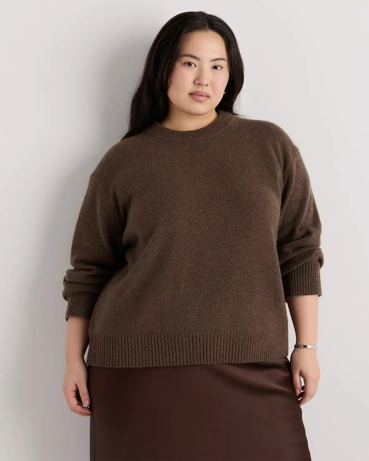 Mongolian Cashmere Oversized Crewneck Sweater