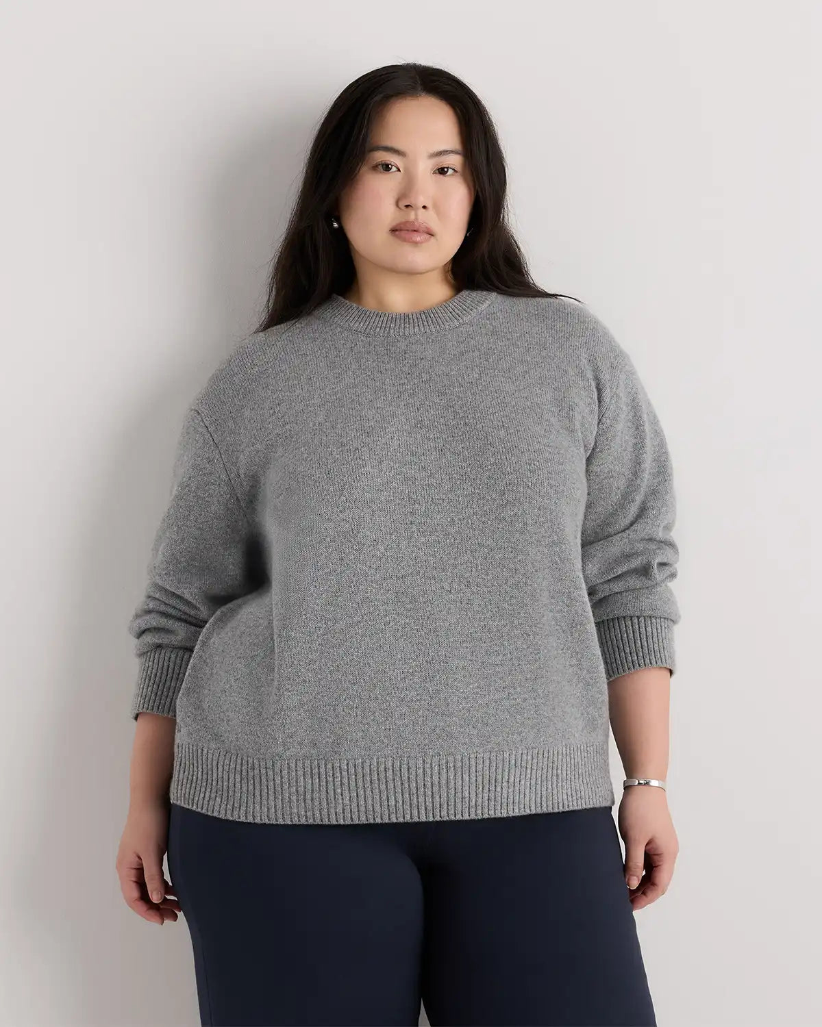 Mongolian Cashmere Oversized Crewneck Sweater