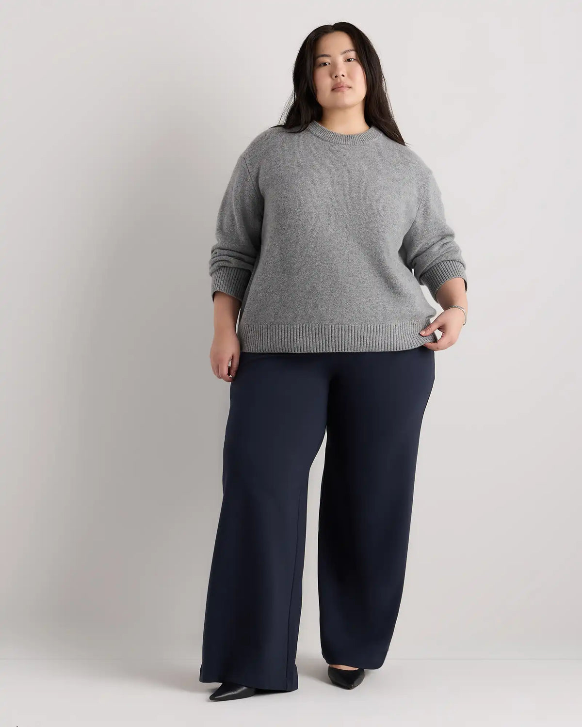 Mongolian Cashmere Oversized Crewneck Sweater