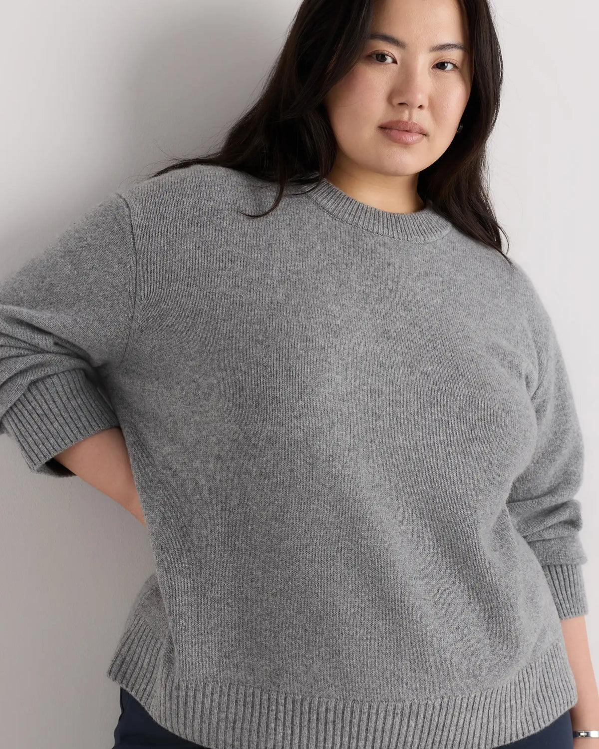 Mongolian Cashmere Oversized Crewneck Sweater