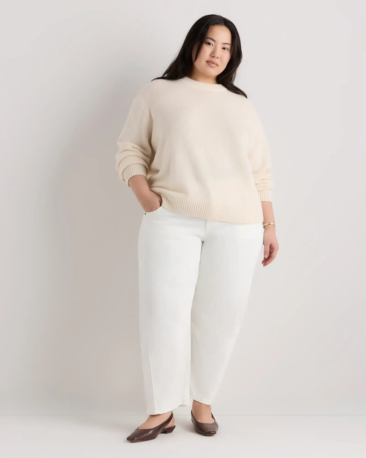 Mongolian Cashmere Oversized Crewneck Sweater