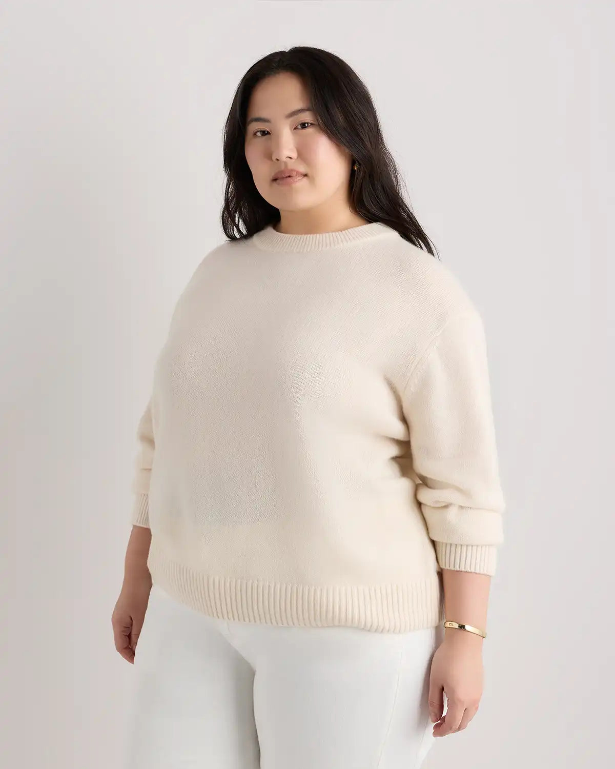 Mongolian Cashmere Oversized Crewneck Sweater
