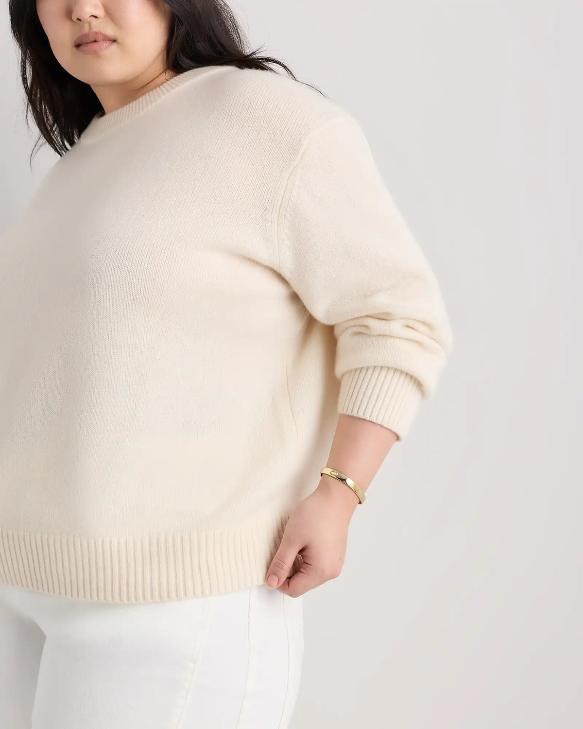 Mongolian Cashmere Oversized Crewneck Sweater