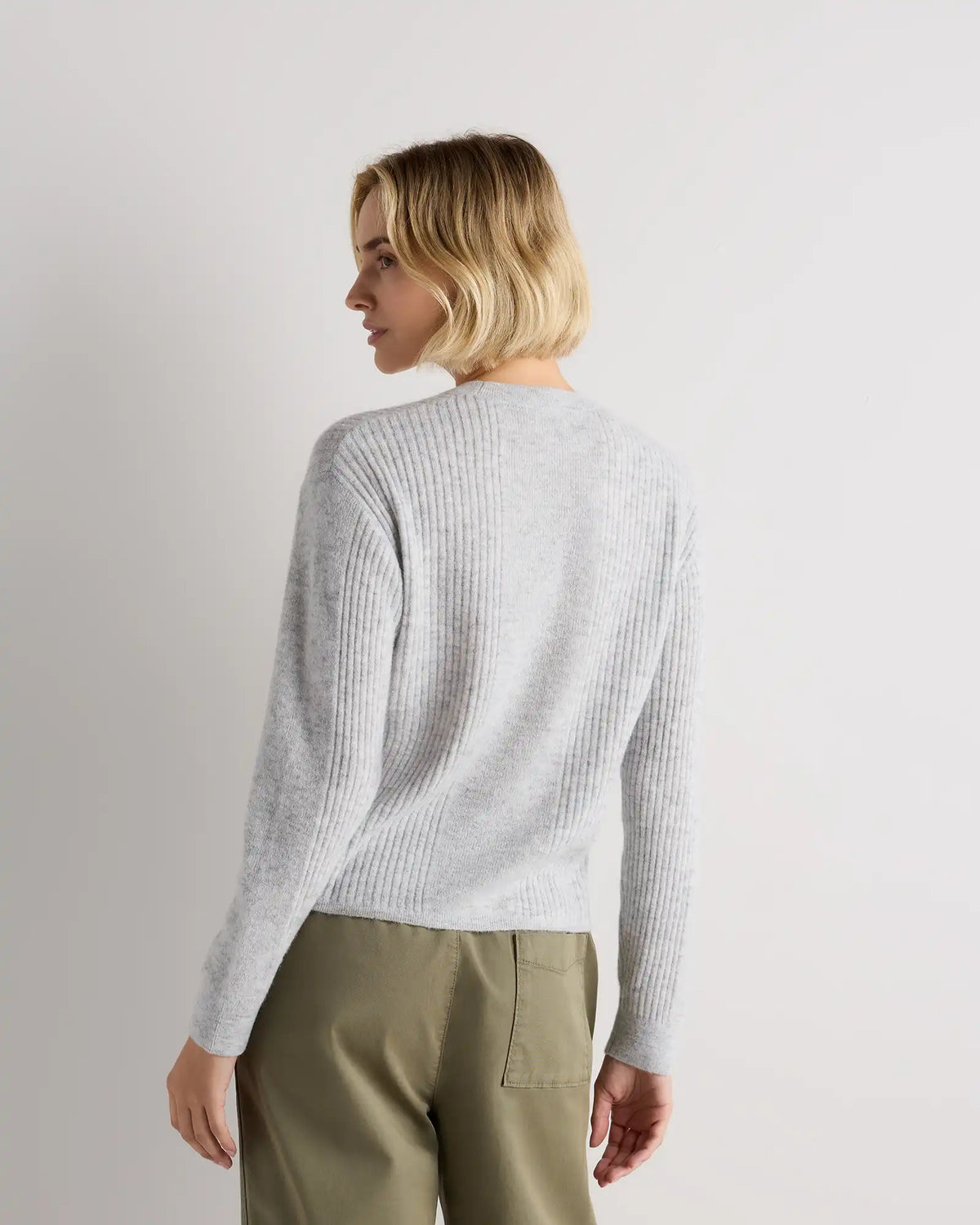 Lightweight Baby Alpaca Relaxed Ribbed Crewneck