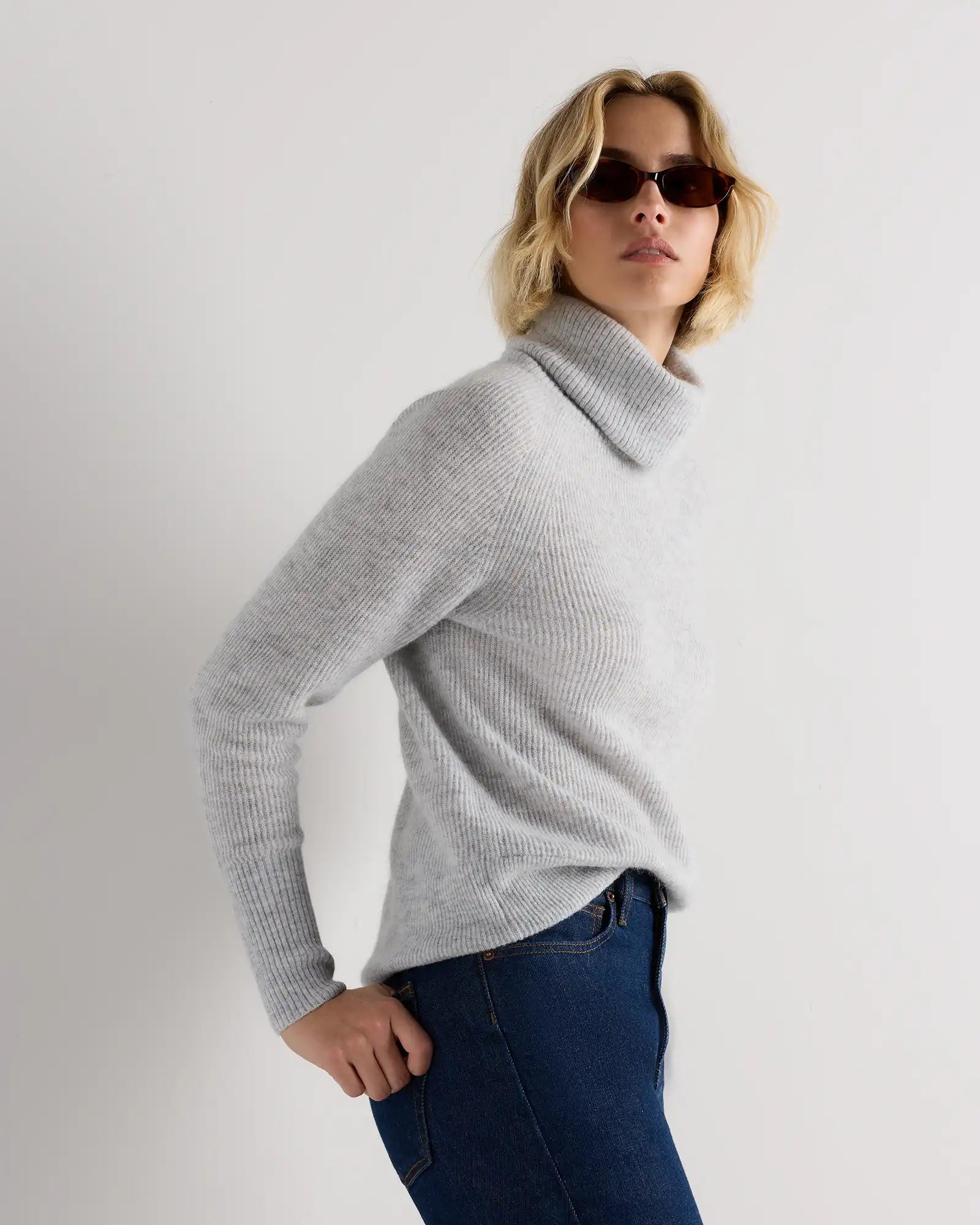Lightweight Baby Alpaca Turtleneck