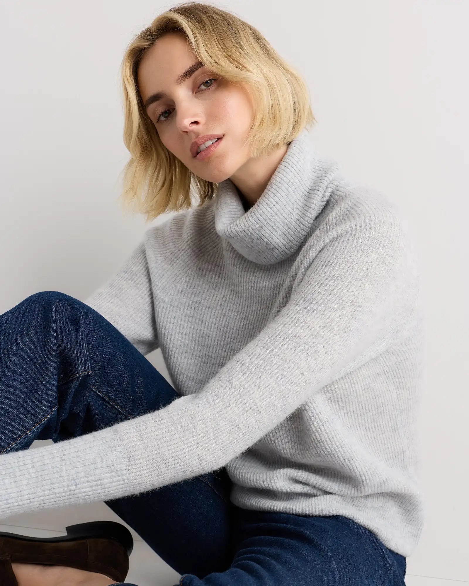 Lightweight Baby Alpaca Turtleneck