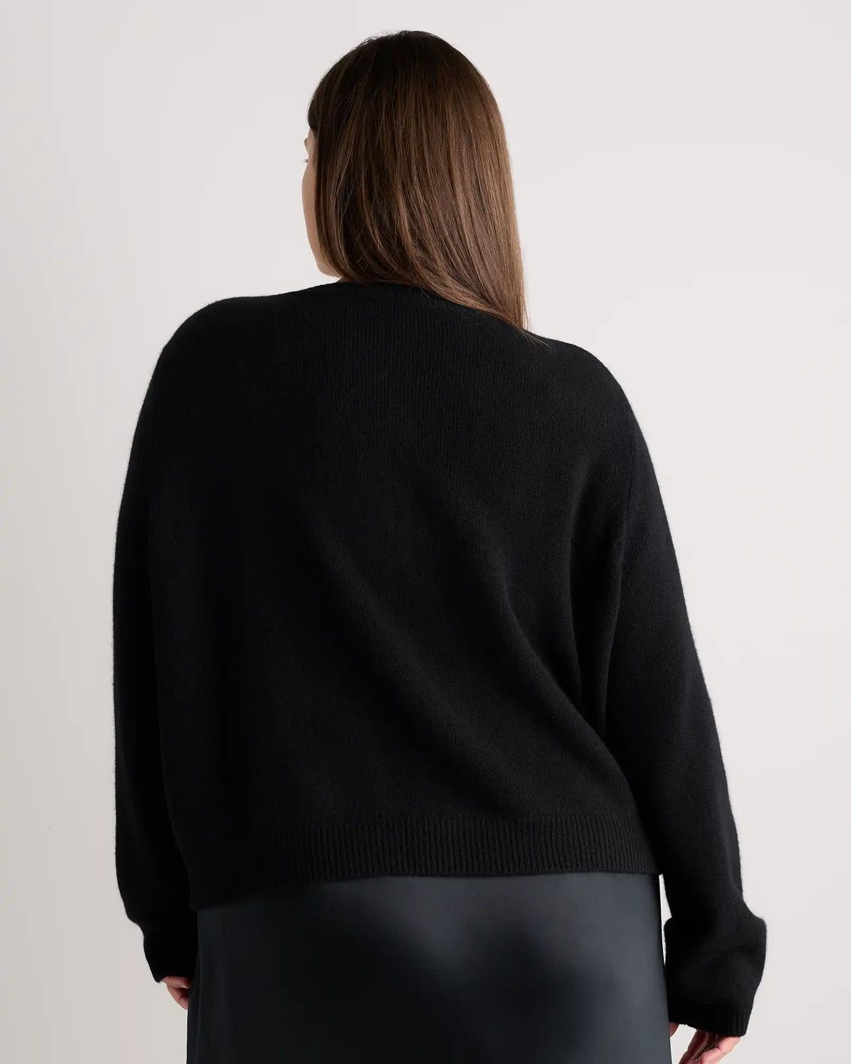 Mongolian Cashmere Cropped Crew Cardigan