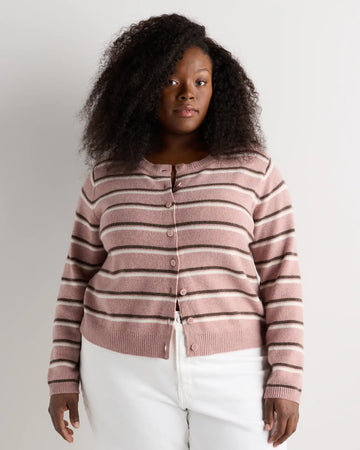 Mongolian Cashmere Cropped Crew Cardigan