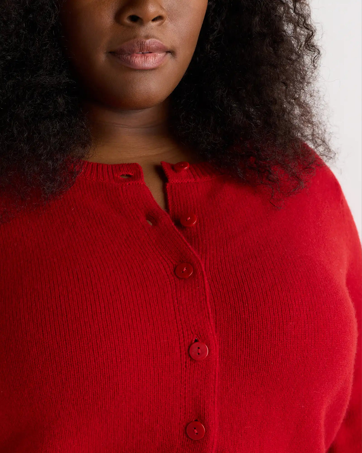 Mongolian Cashmere Cropped Crew Cardigan