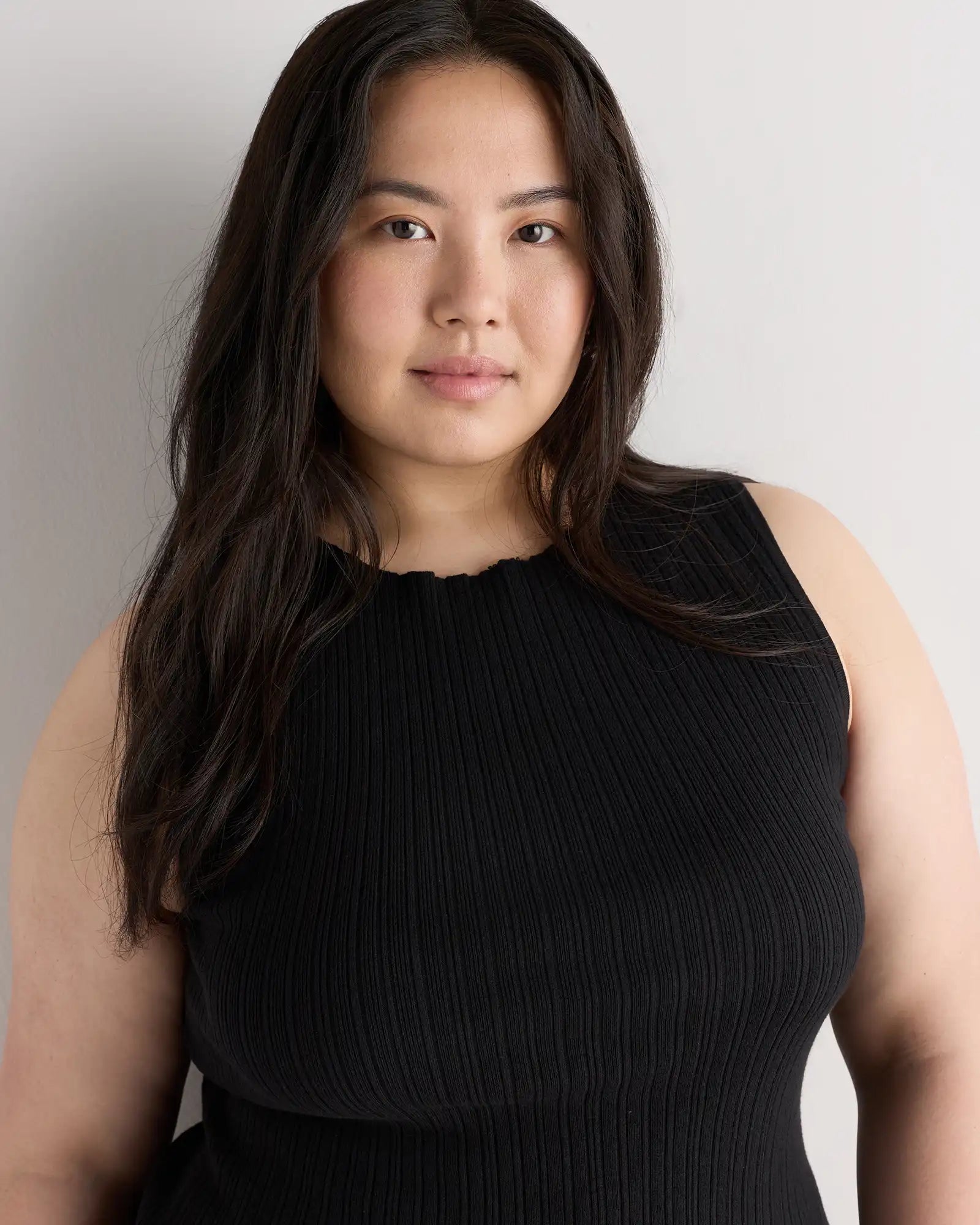 Cotton Cashmere Ribbed Tank