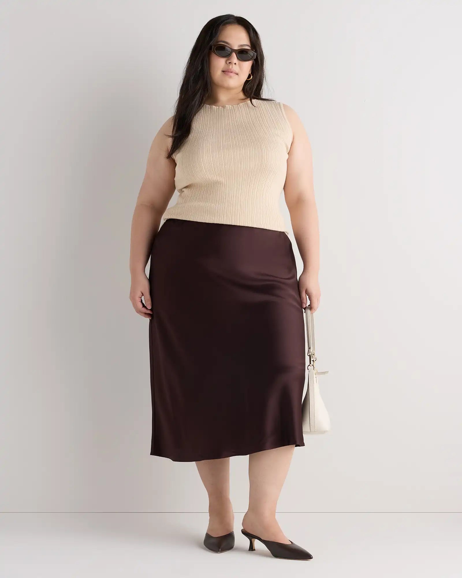 Cotton Cashmere Ribbed Tank