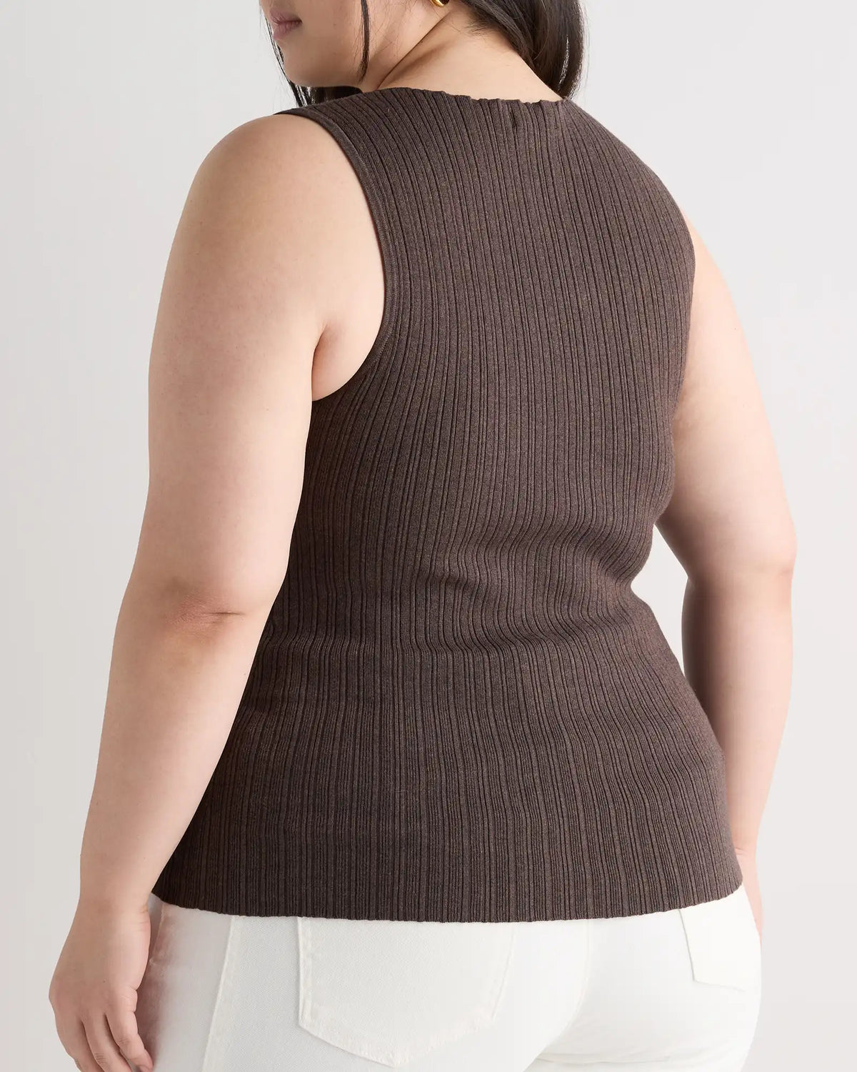 Cotton Cashmere Ribbed Tank