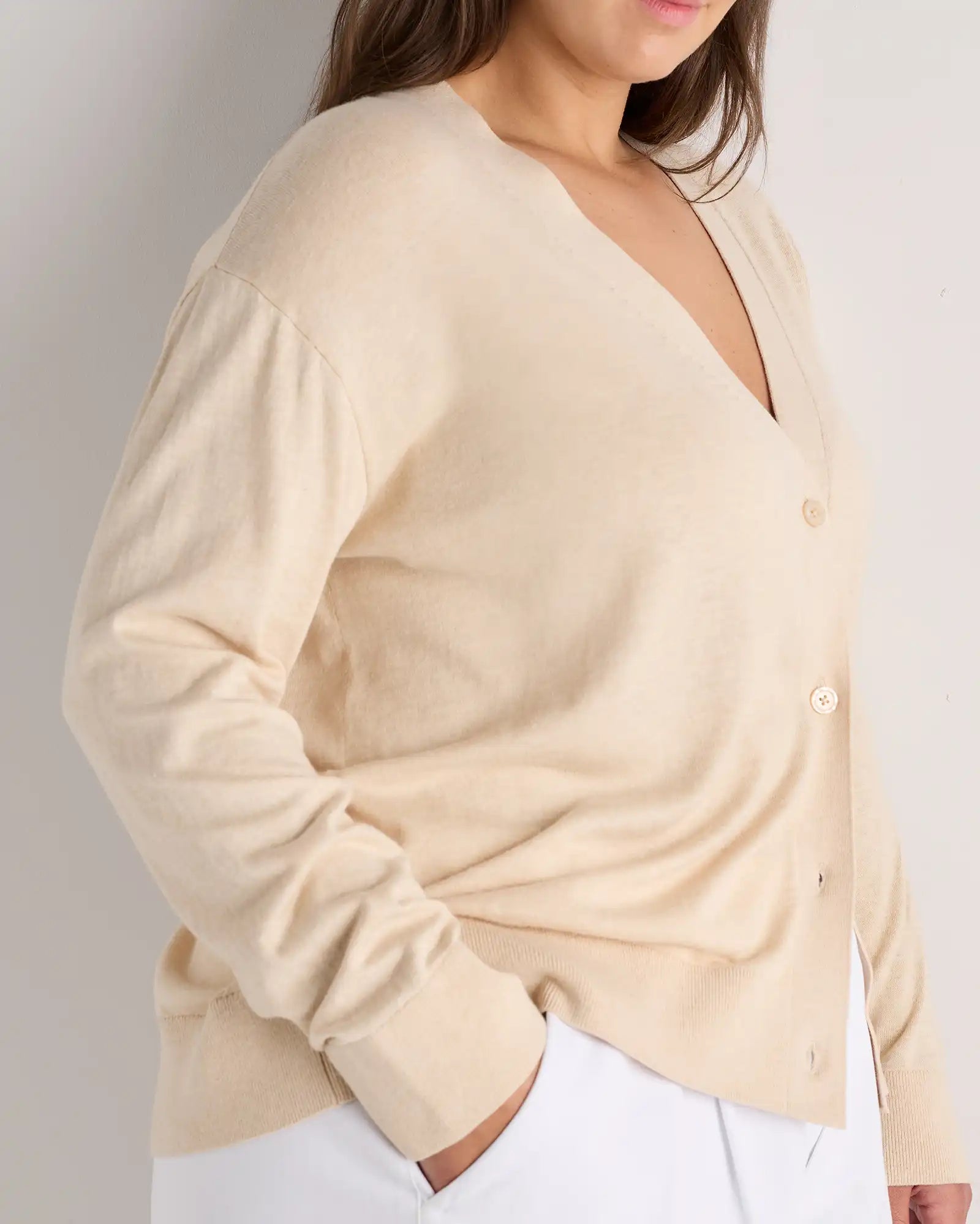 Lightweight Cotton Cashmere Cardigan