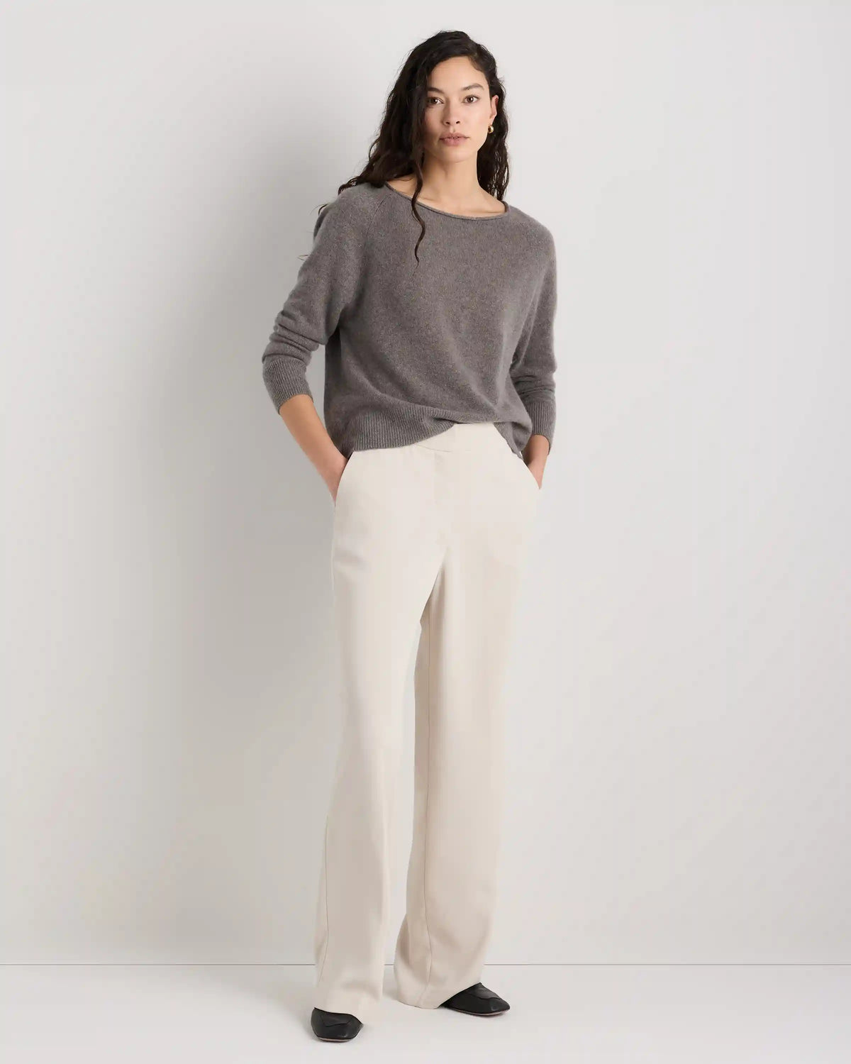 Mongolian Cashmere Boatneck Sweater