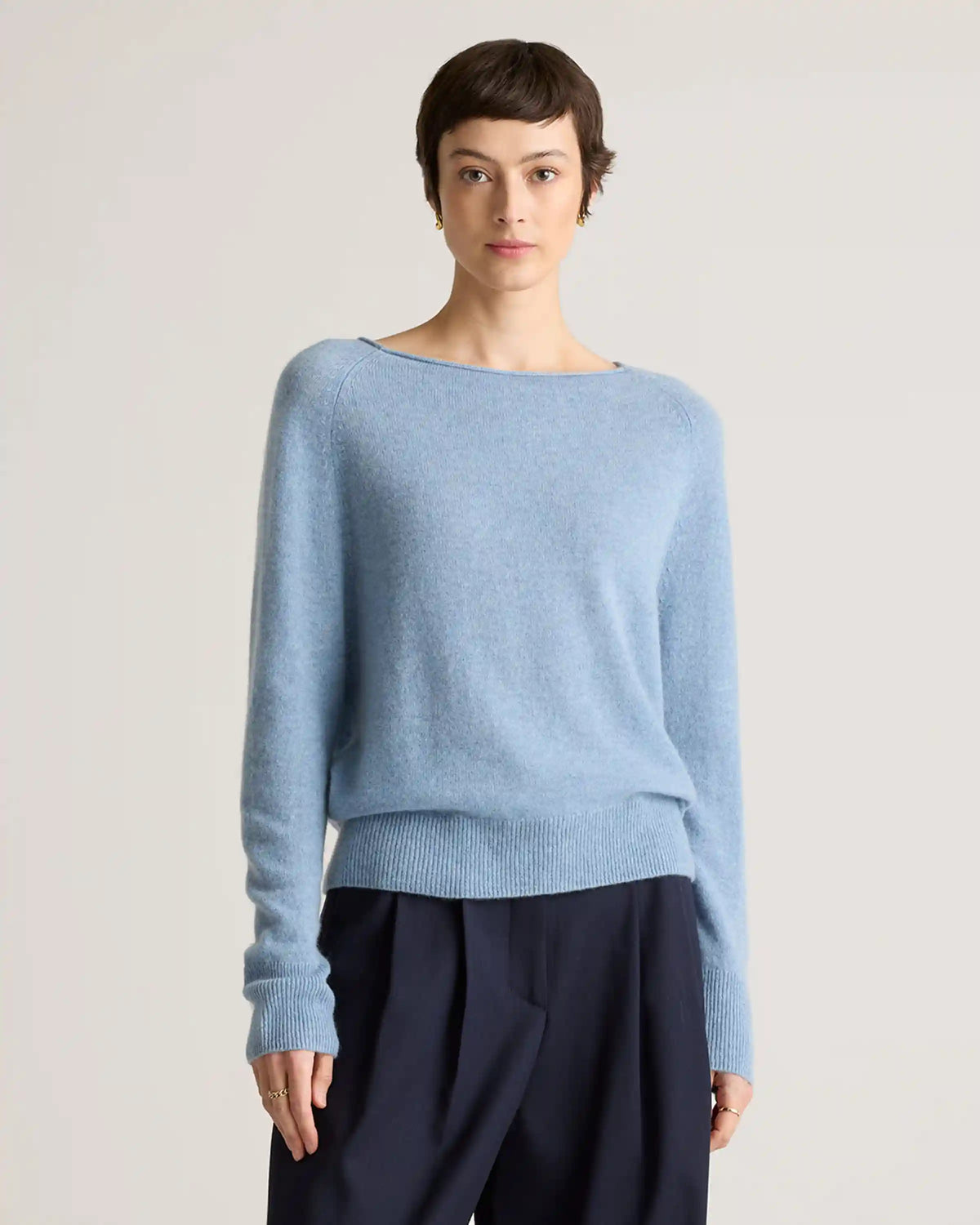 Mongolian Cashmere Boatneck Sweater