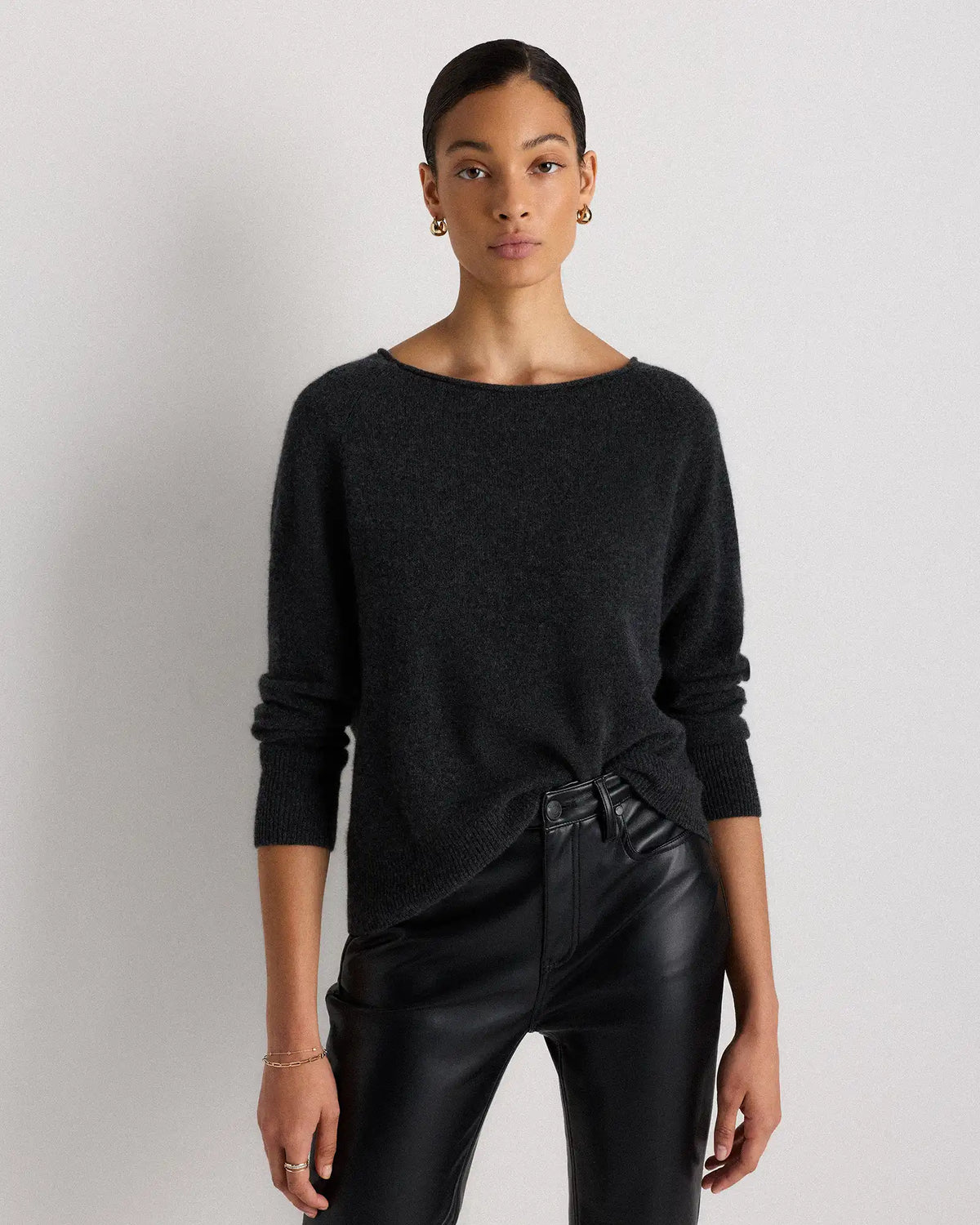 Mongolian Cashmere Boatneck Sweater