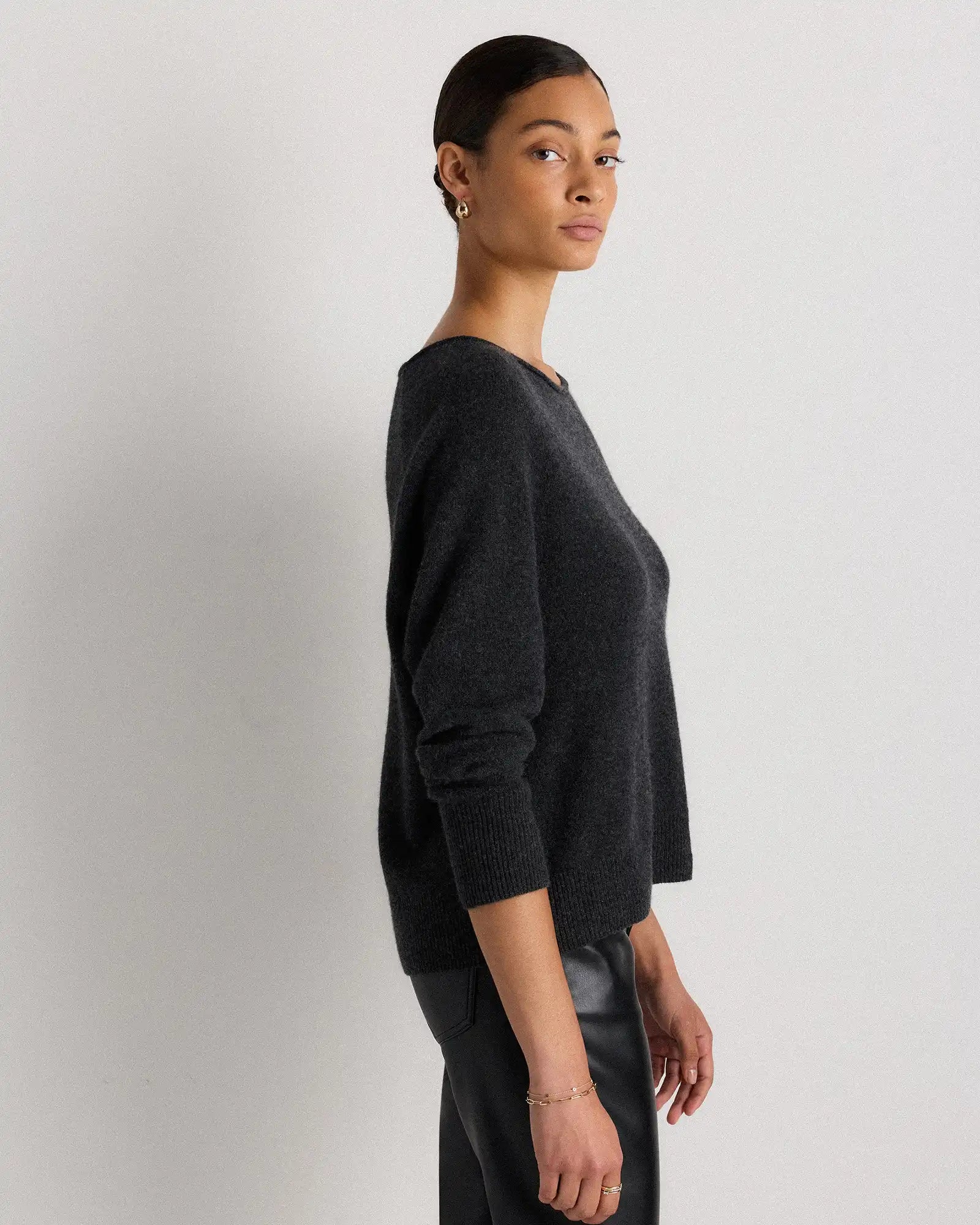 Mongolian Cashmere Boatneck Sweater