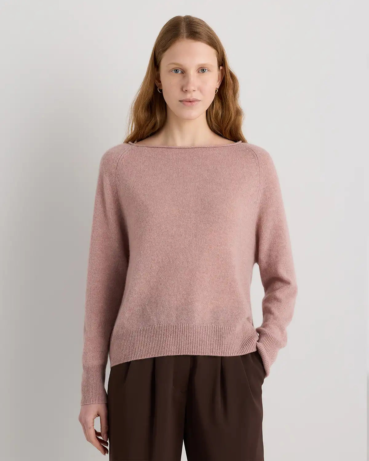 Mongolian Cashmere Boatneck Sweater