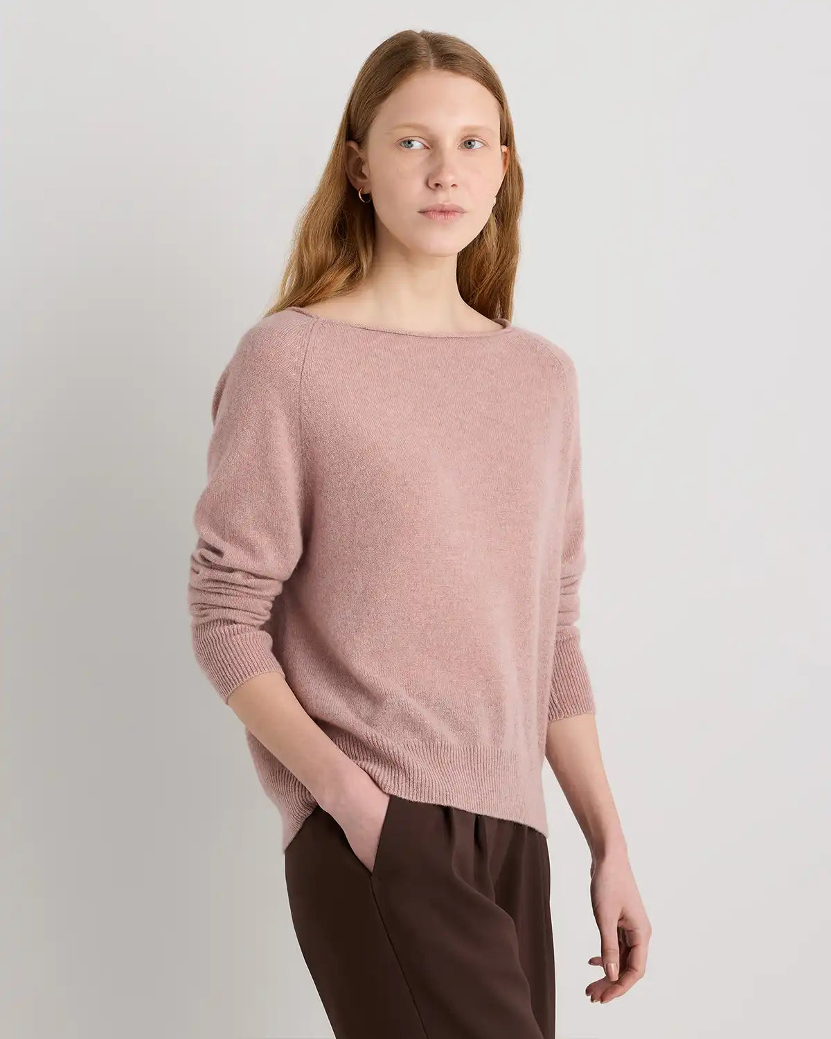 Mongolian Cashmere Boatneck Sweater
