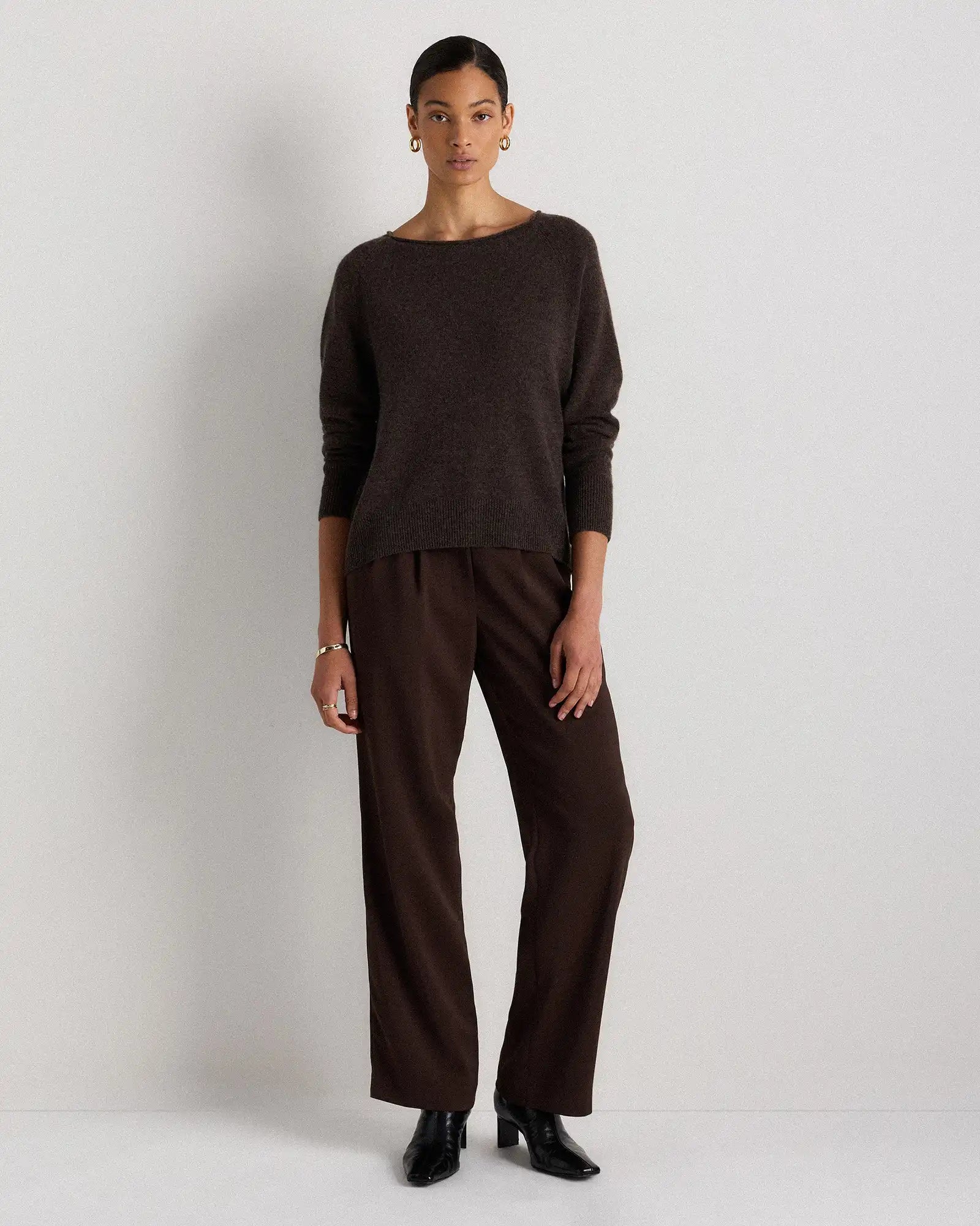 Mongolian Cashmere Boatneck Sweater
