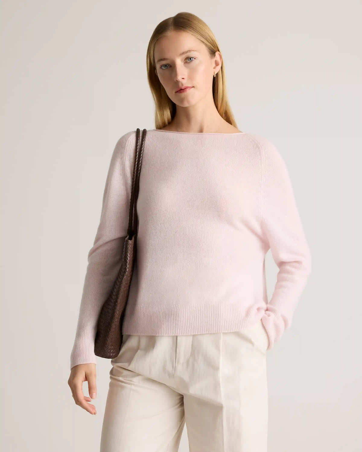 Mongolian Cashmere Boatneck Sweater