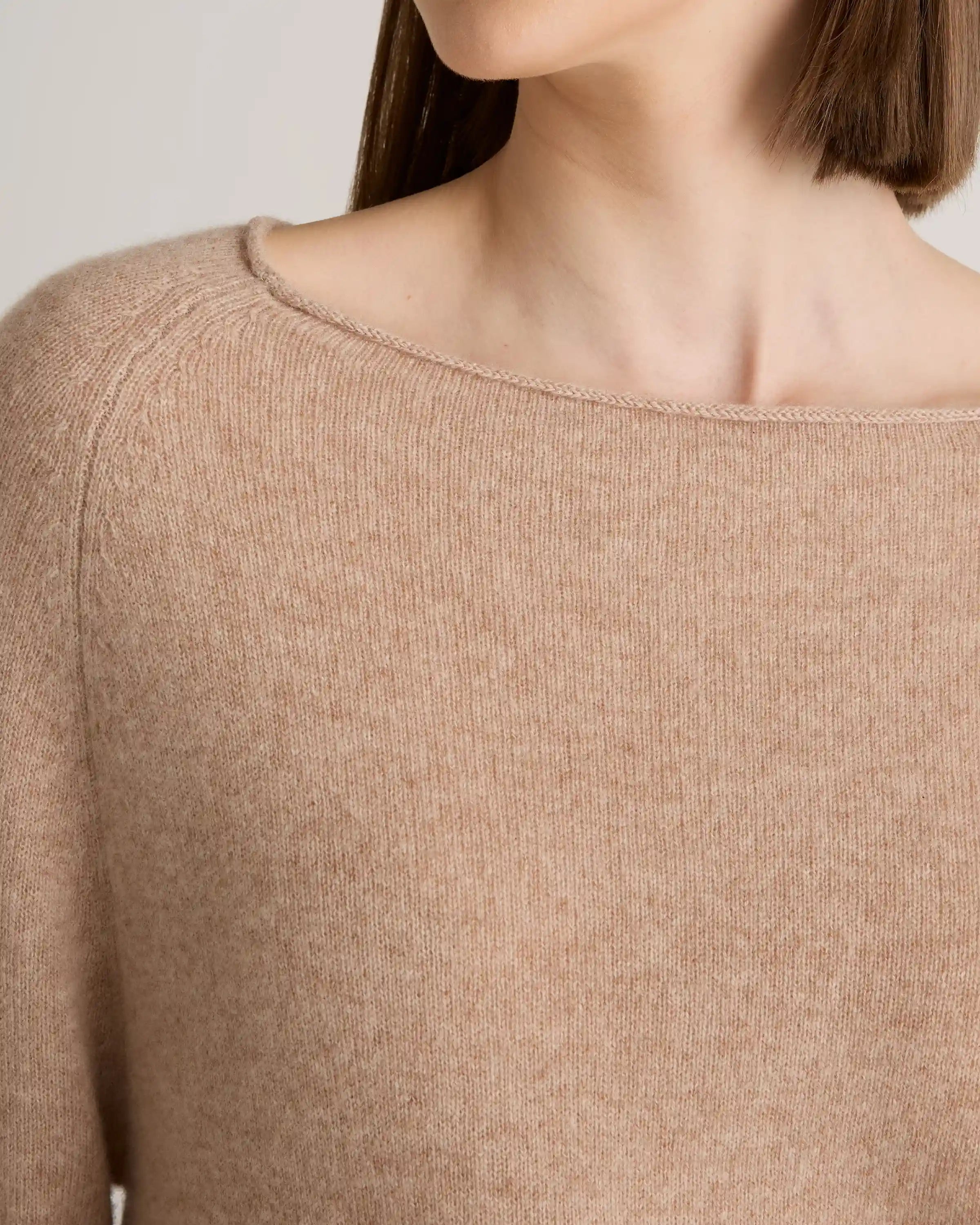 Mongolian Spring Cashmere Boatneck Sweater