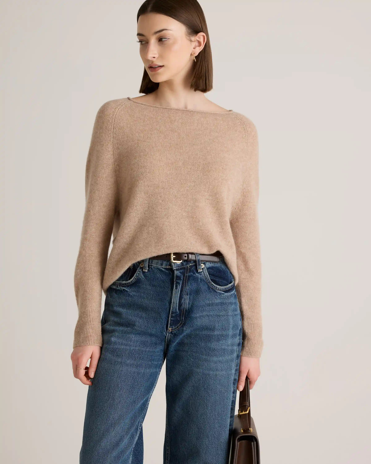 Mongolian Cashmere Boatneck Sweater