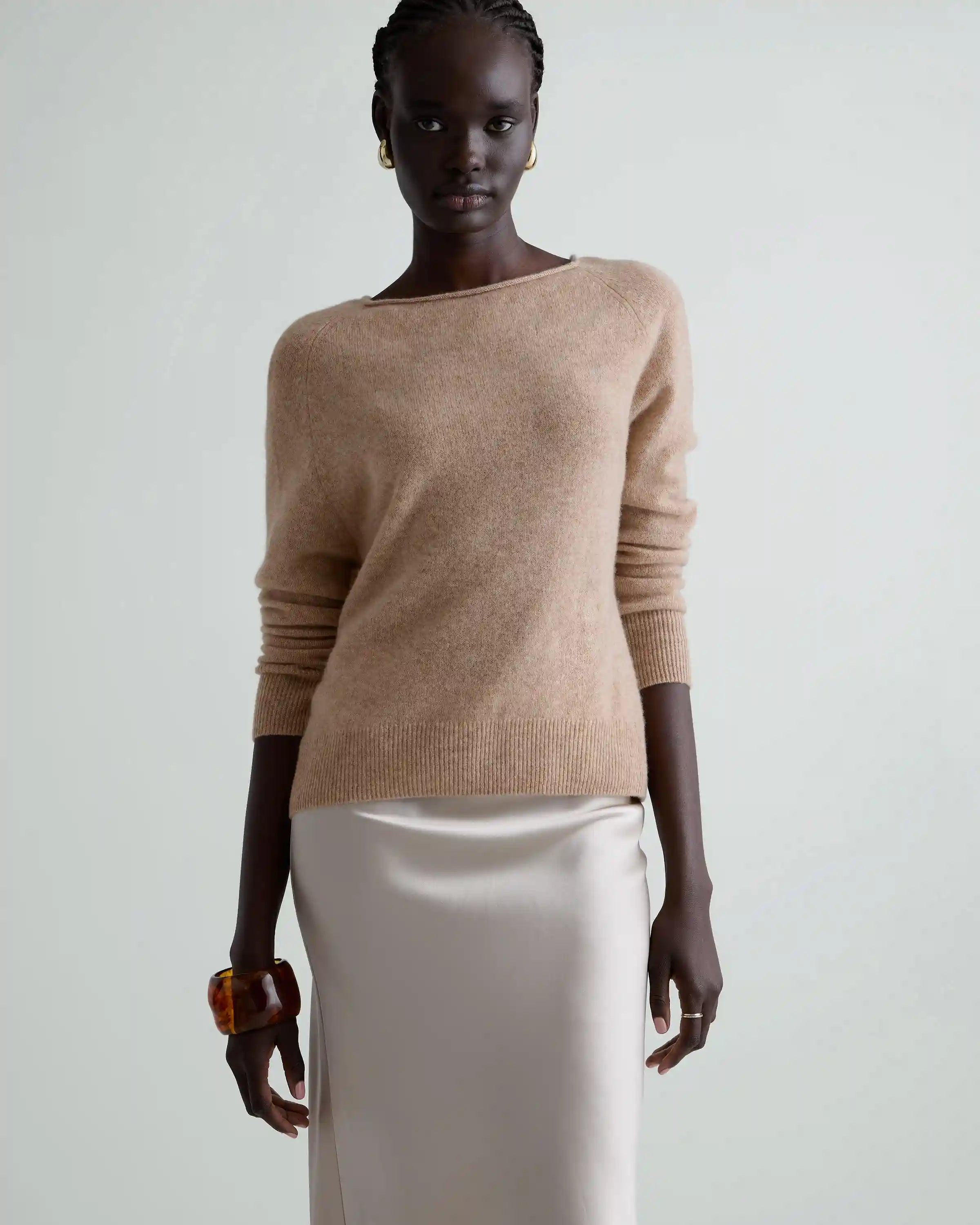 Mongolian Cashmere Boatneck Sweater