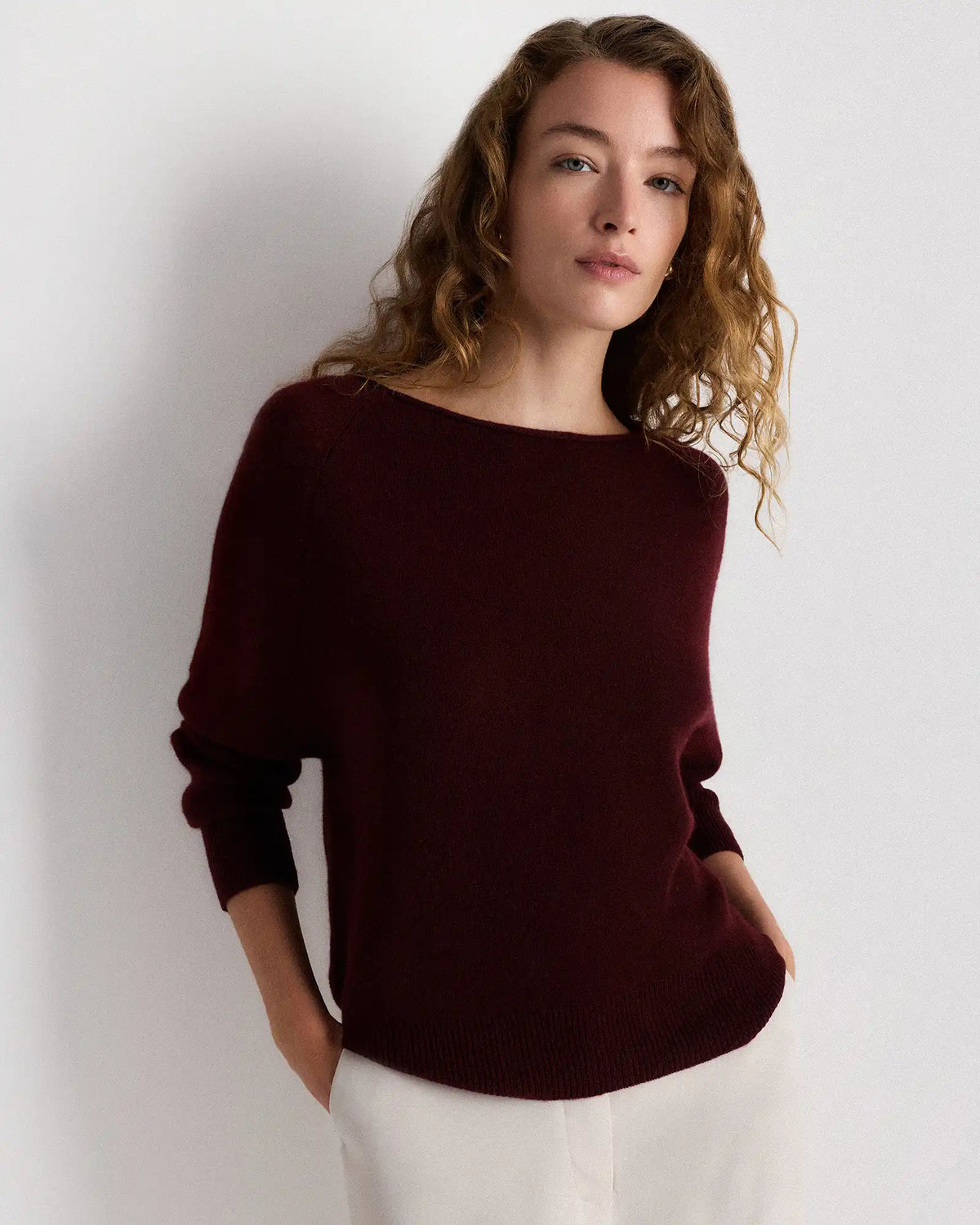 Mongolian Cashmere Boatneck Sweater