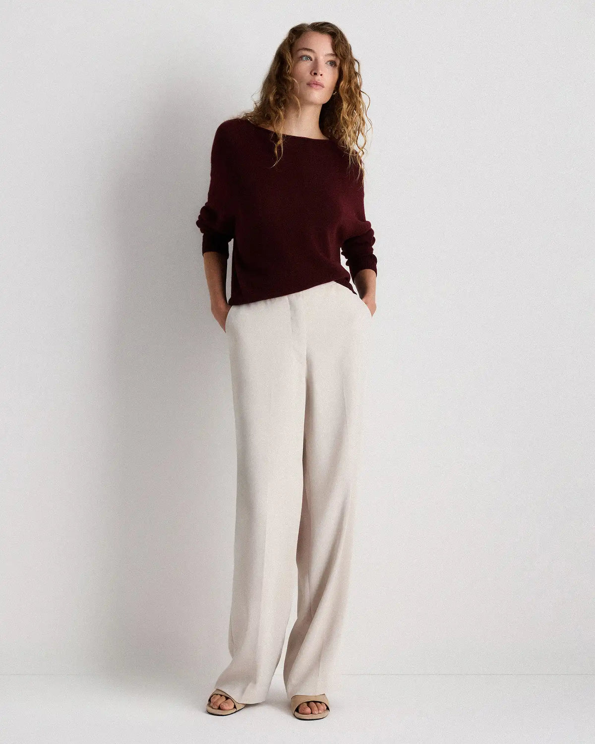 Mongolian Cashmere Boatneck Sweater