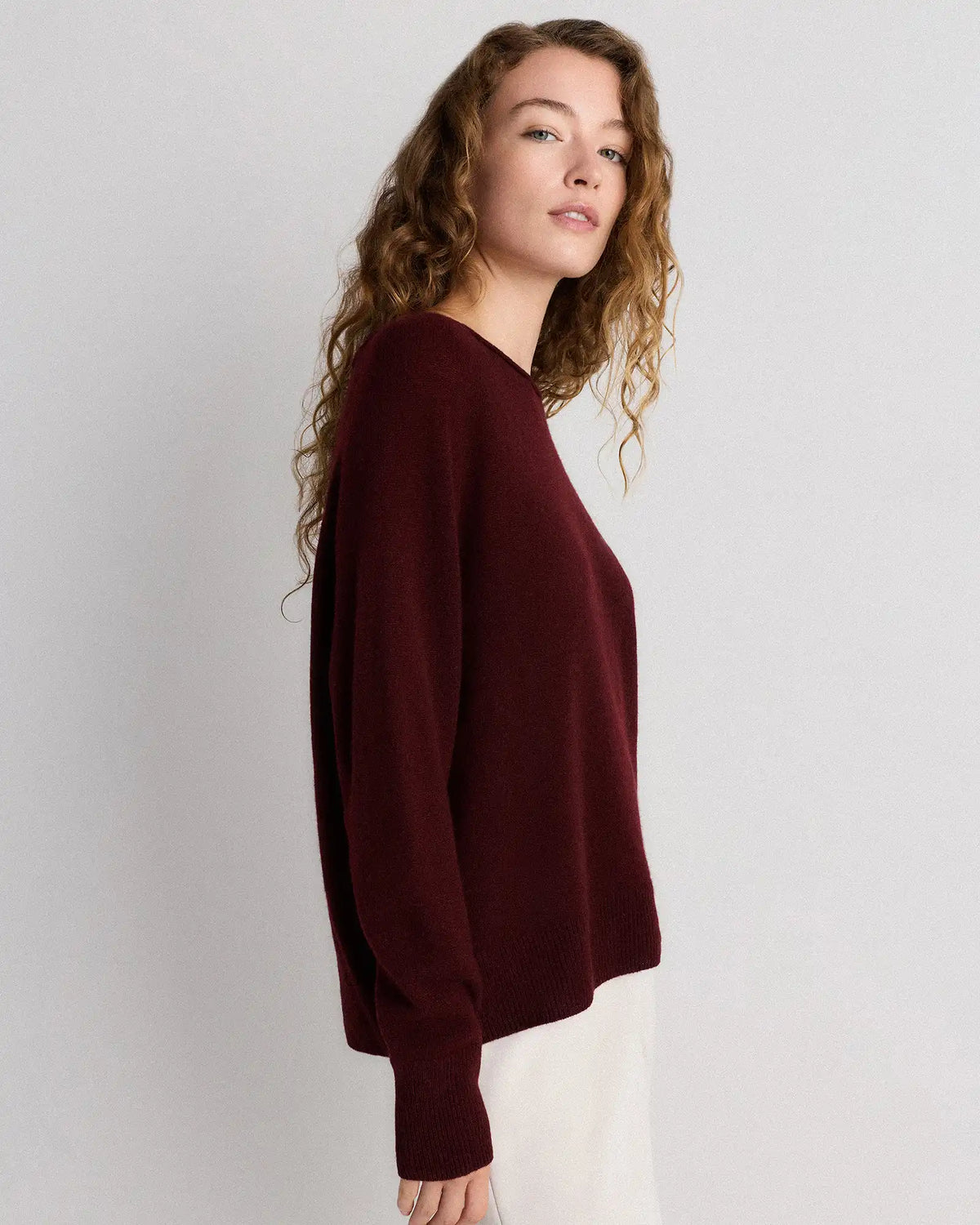 Mongolian Cashmere Boatneck Sweater