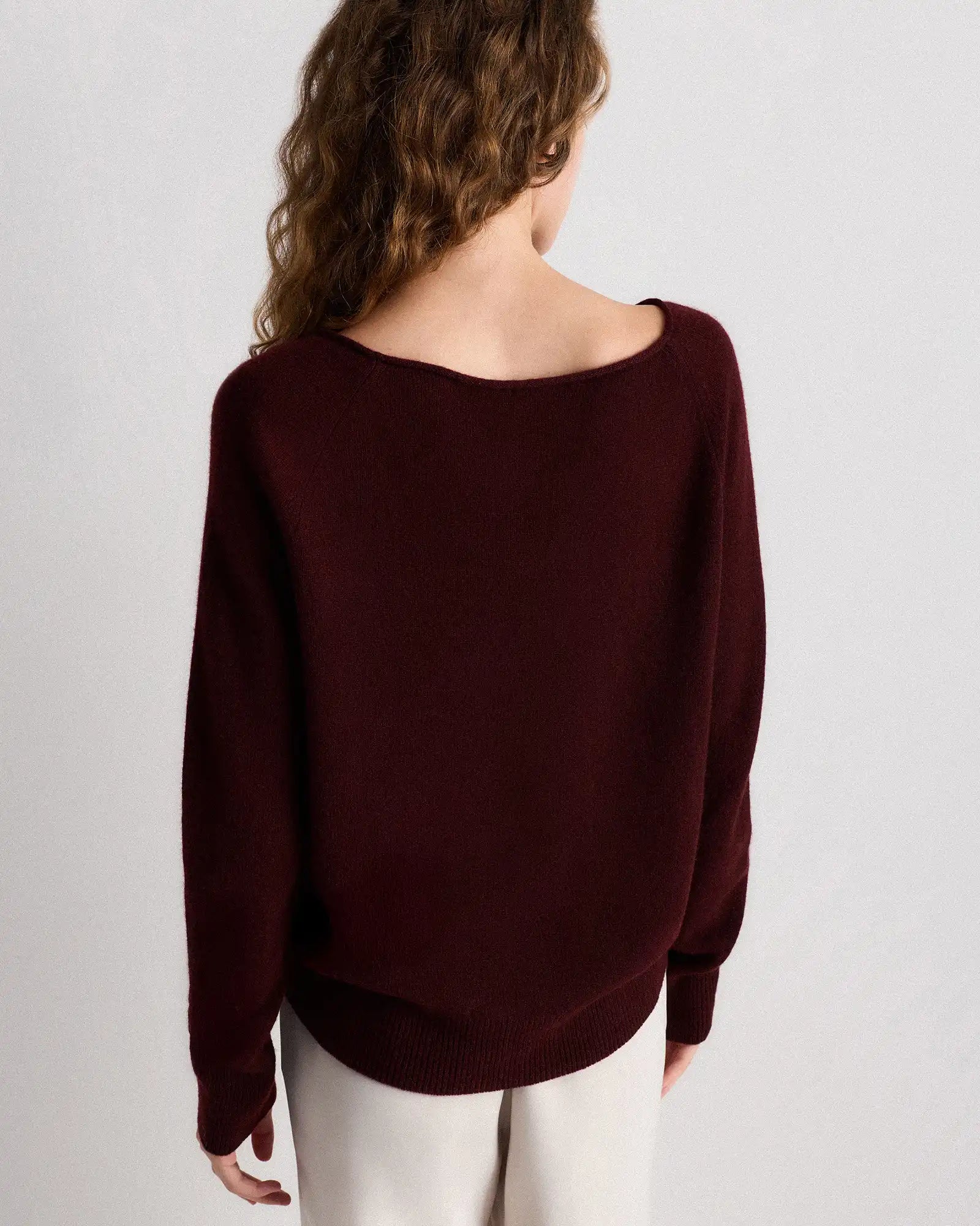 Mongolian Cashmere Boatneck Sweater
