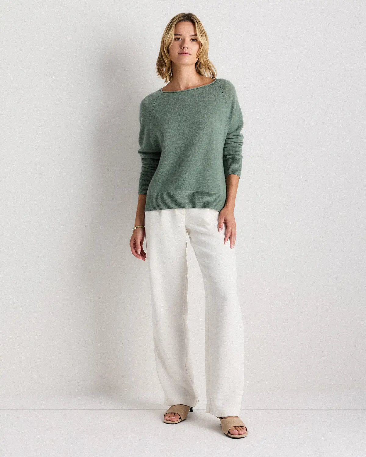 Mongolian Cashmere Boatneck Sweater