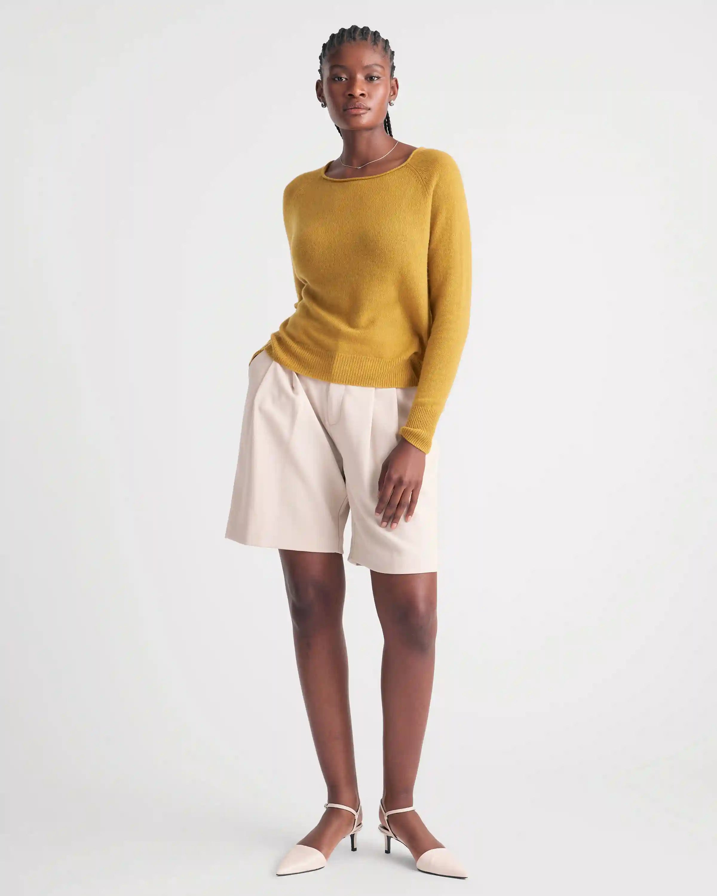 Mongolian Cashmere Boatneck Sweater