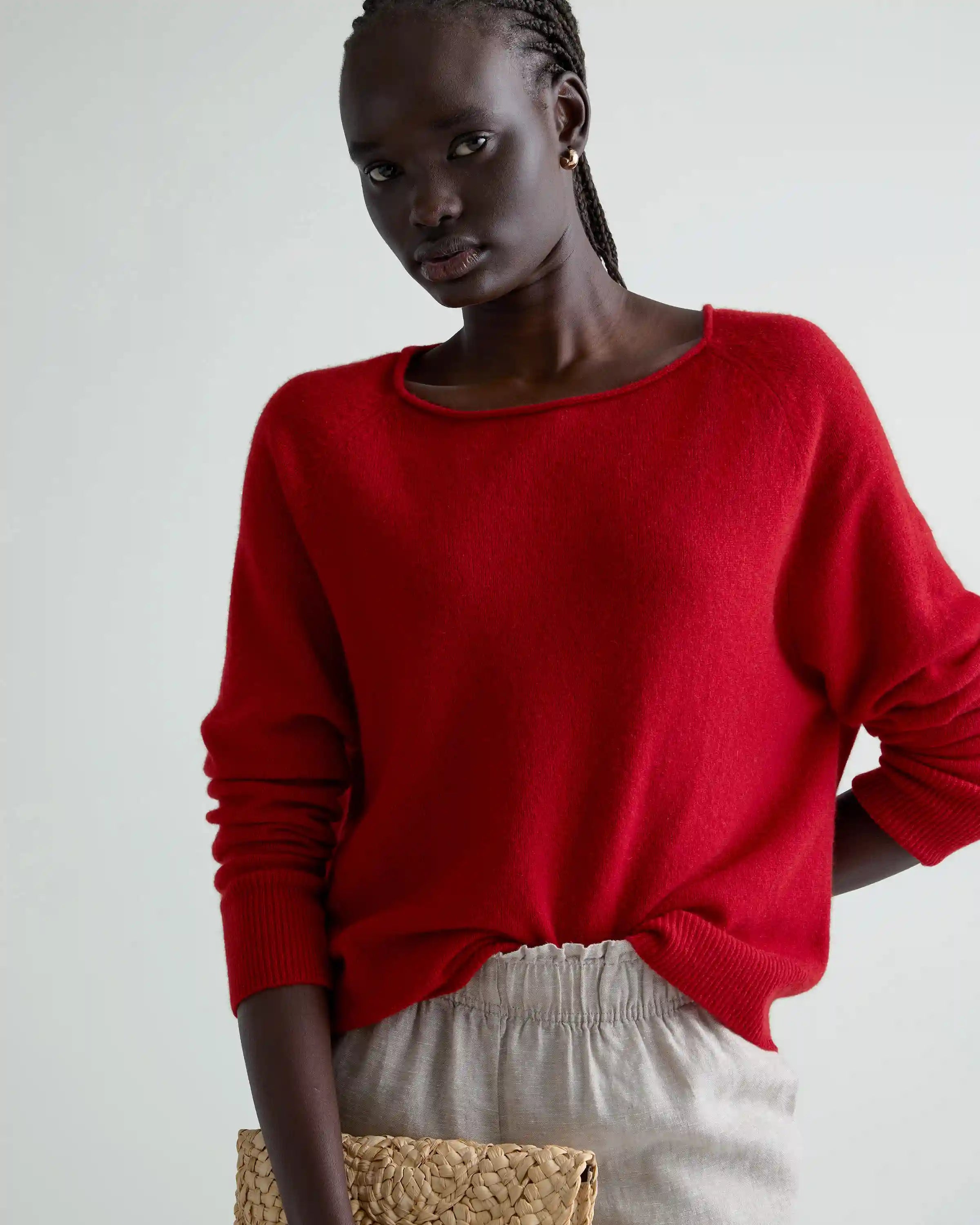 Mongolian Cashmere Boatneck Sweater