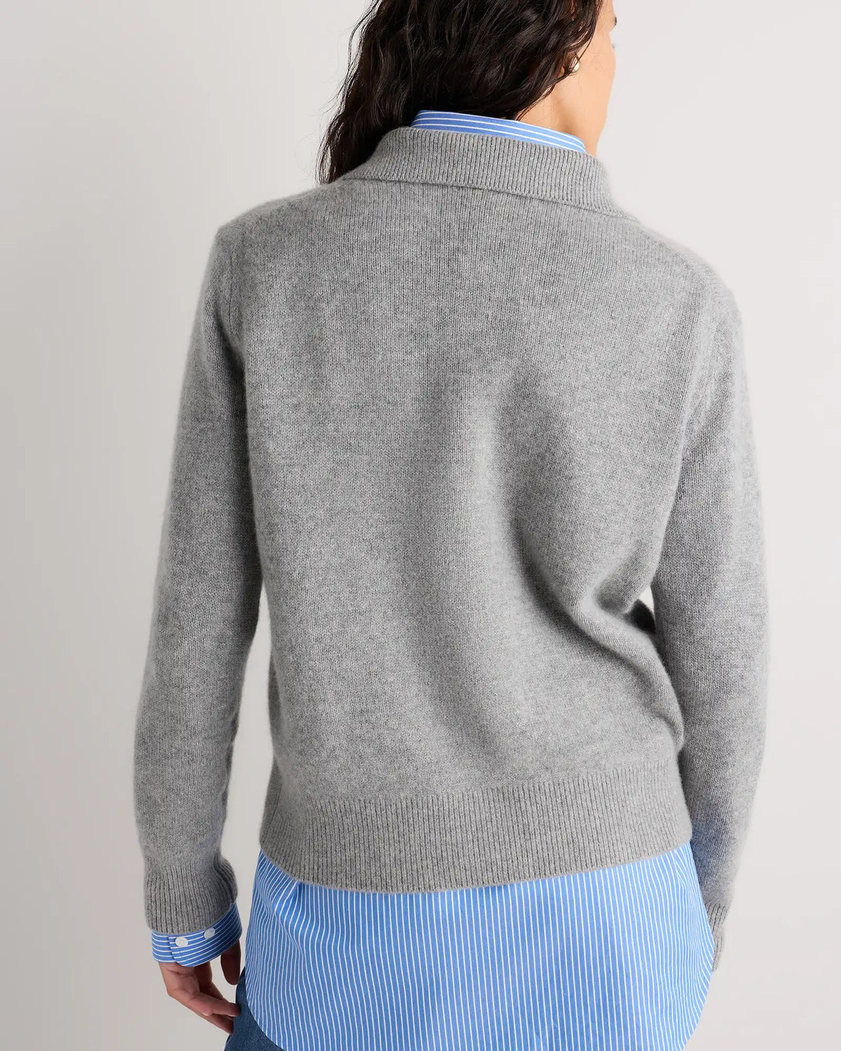 Mongolian Cashmere Button Polo Sweater