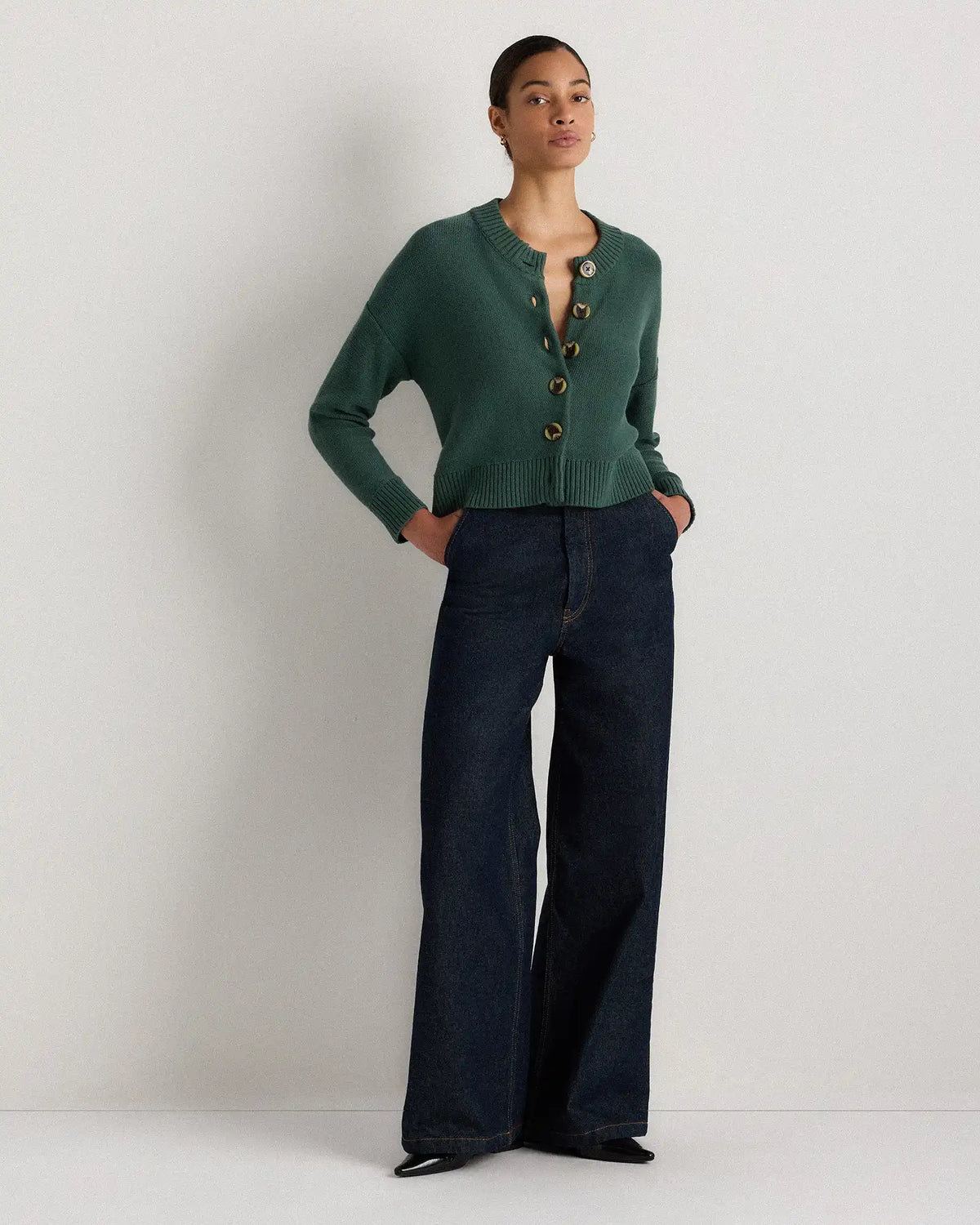 100% Organic Cotton Cropped Cardigan