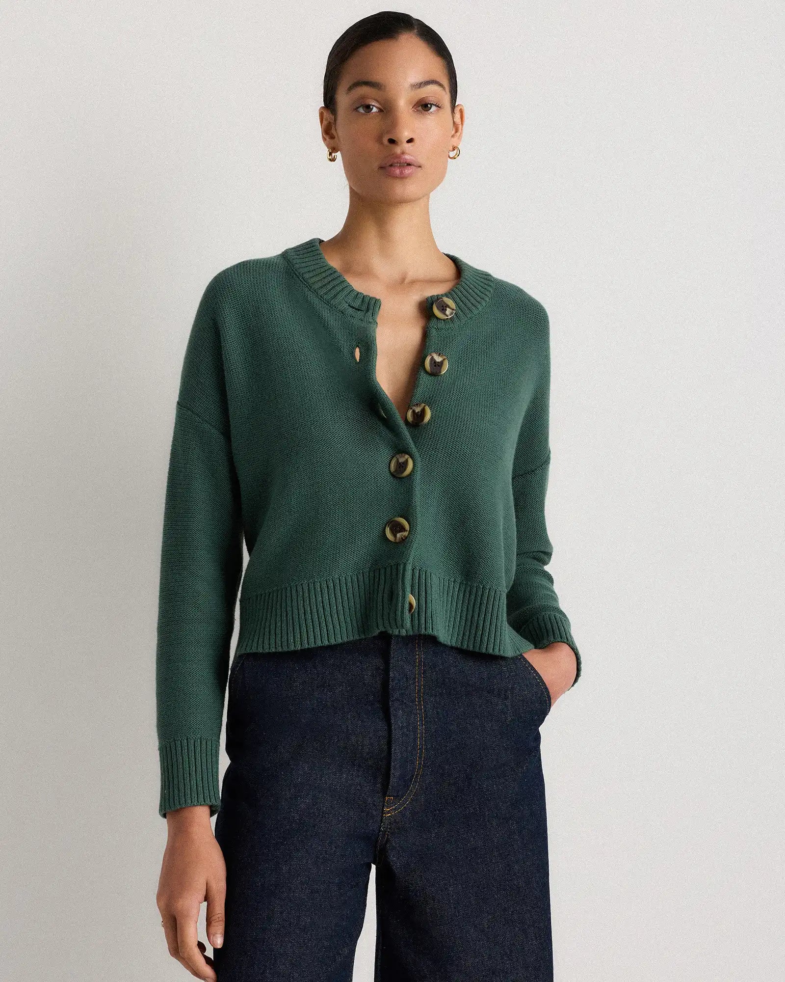 100% Organic Cotton Cropped Cardigan