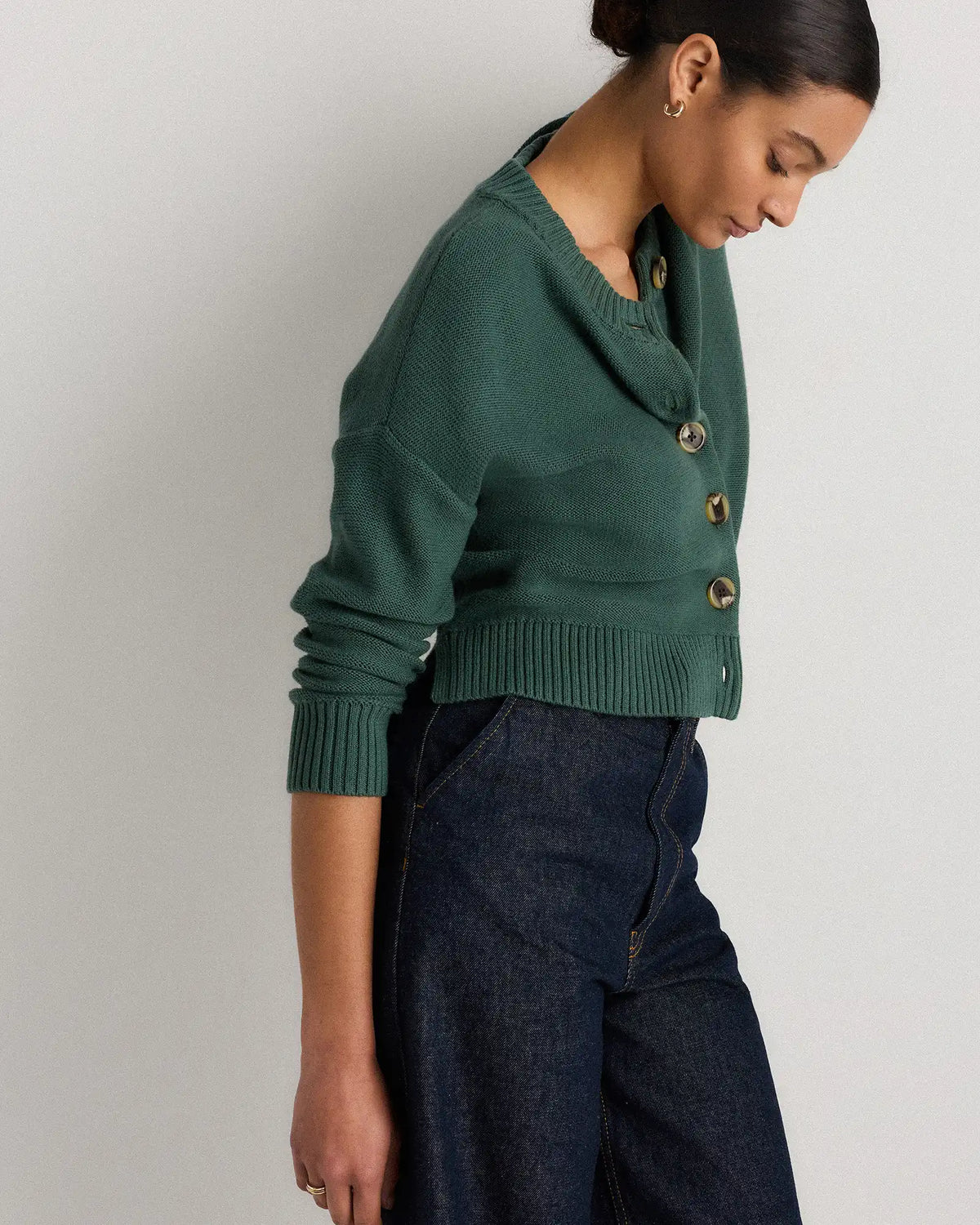 100% Organic Cotton Cropped Cardigan