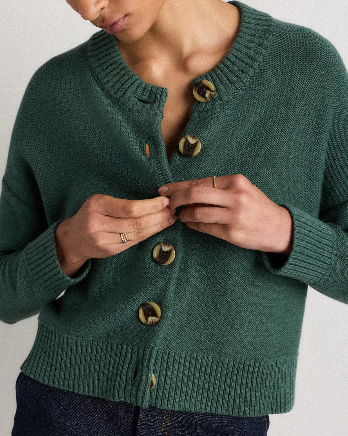 100% Organic Cotton Cropped Cardigan