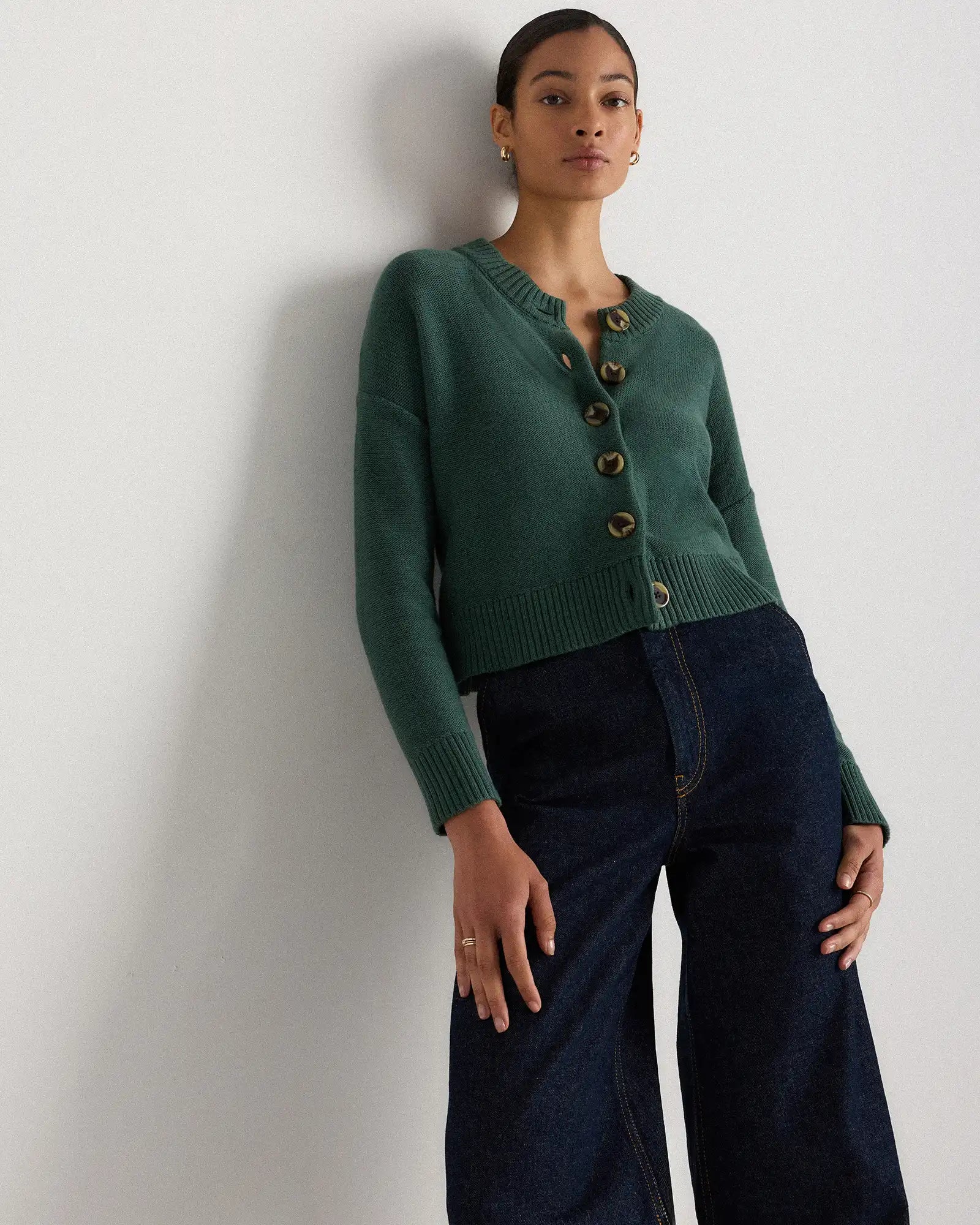 100% Organic Cotton Cropped Cardigan