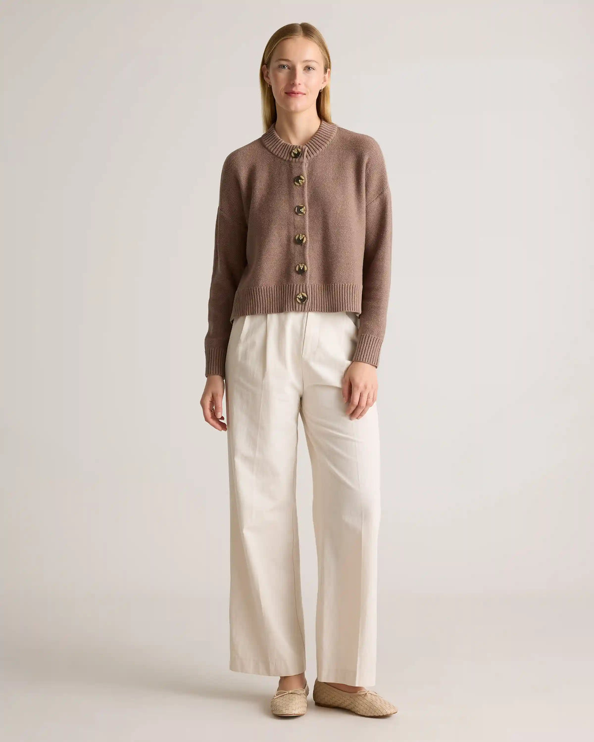 100% Organic Cotton Cropped Cardigan