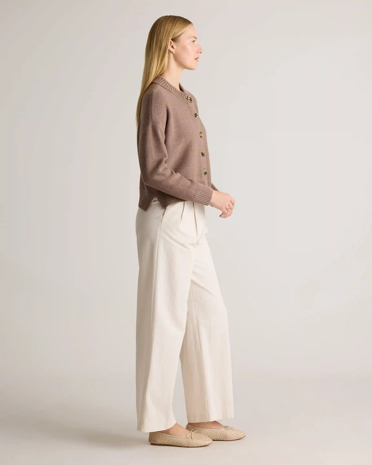 100% Organic Cotton Cropped Cardigan