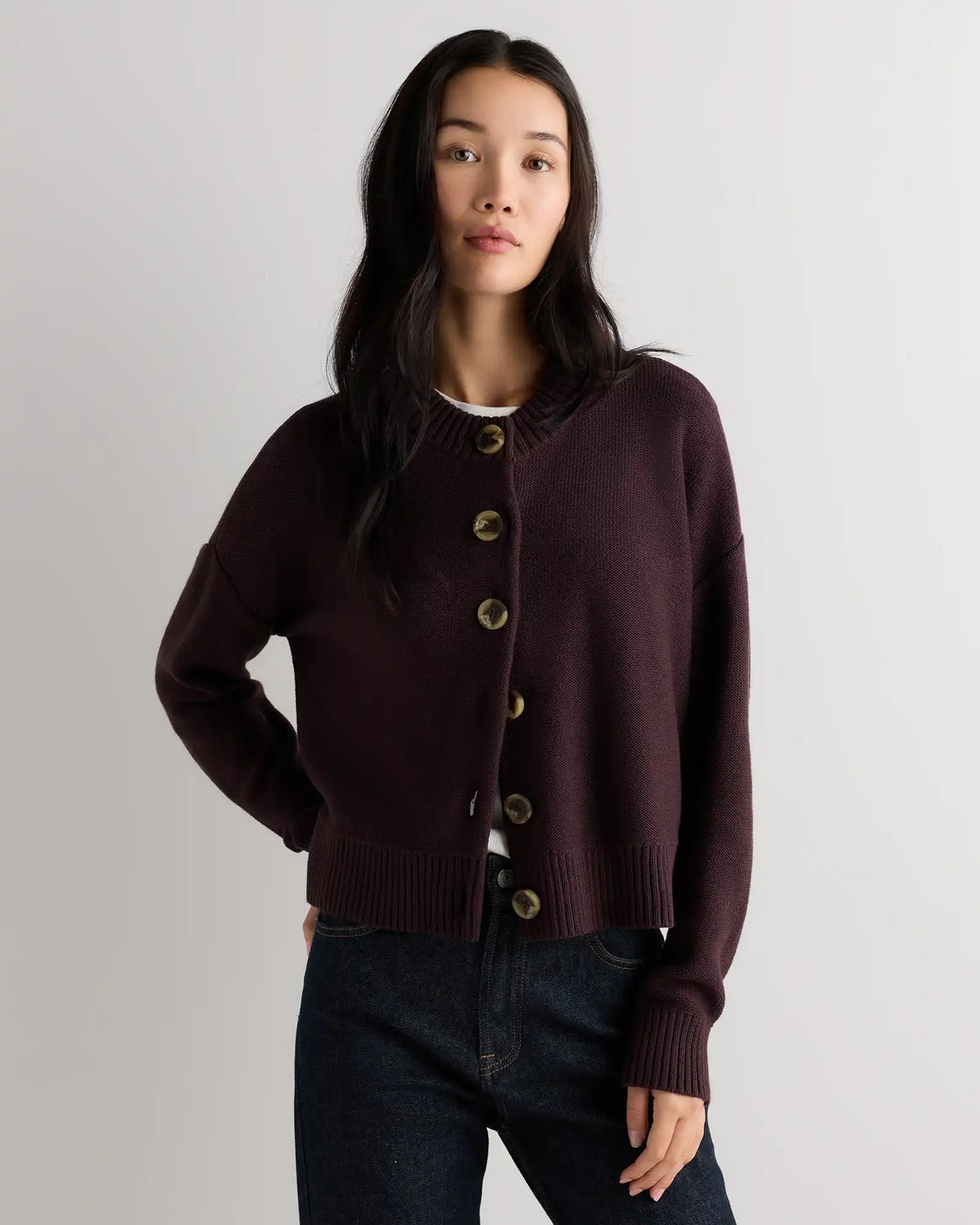 100% Organic Cotton Cropped Cardigan